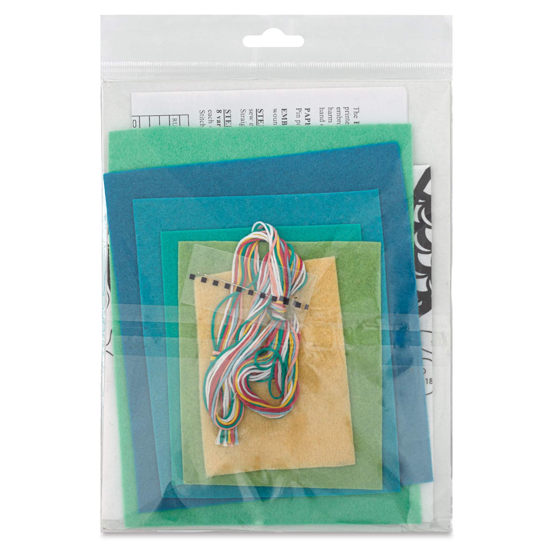 Design Works Zenbroidery Felt Applique Kits - Mermaid Silhouette (Back of packaging)