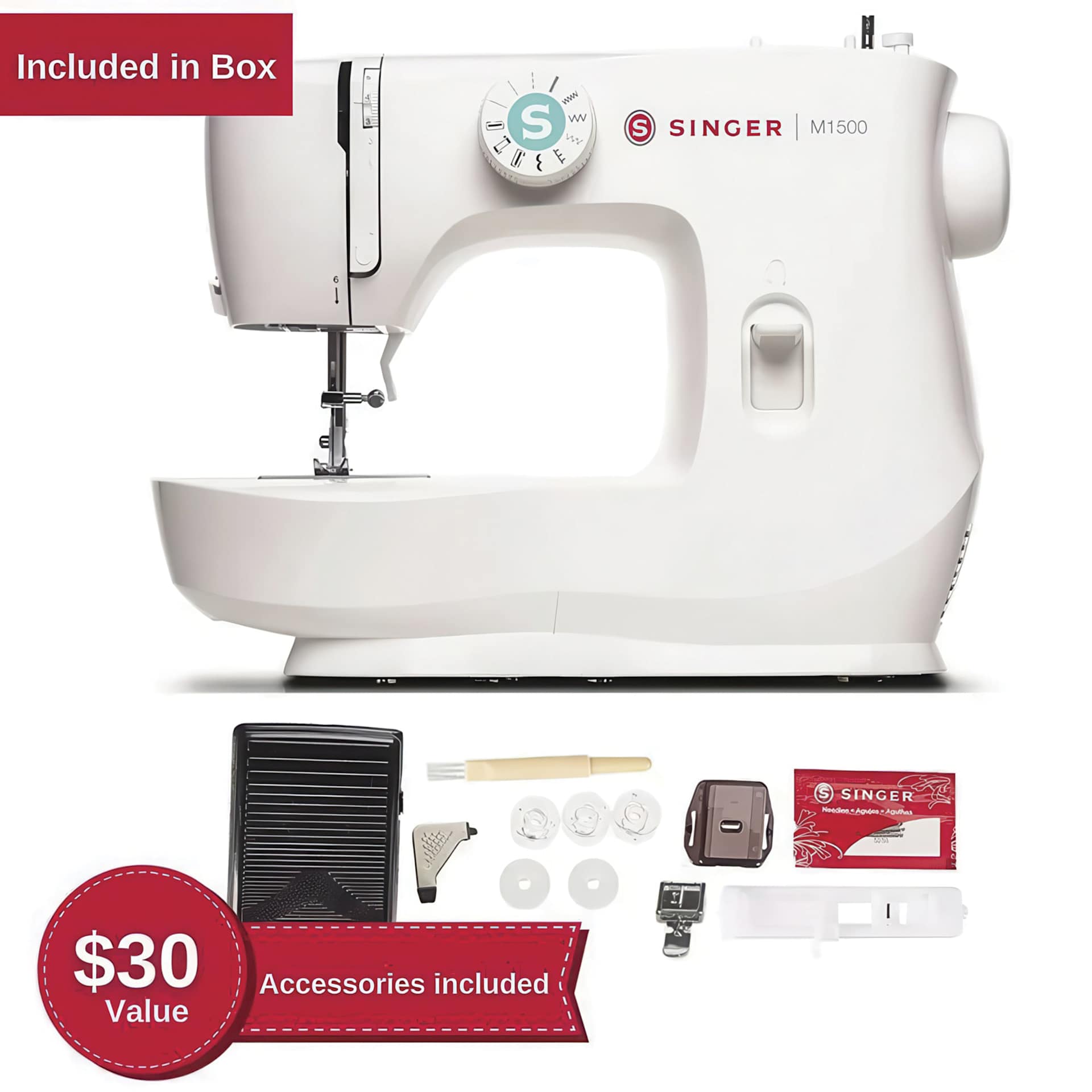 Singer M1500 Sewing Machine contents