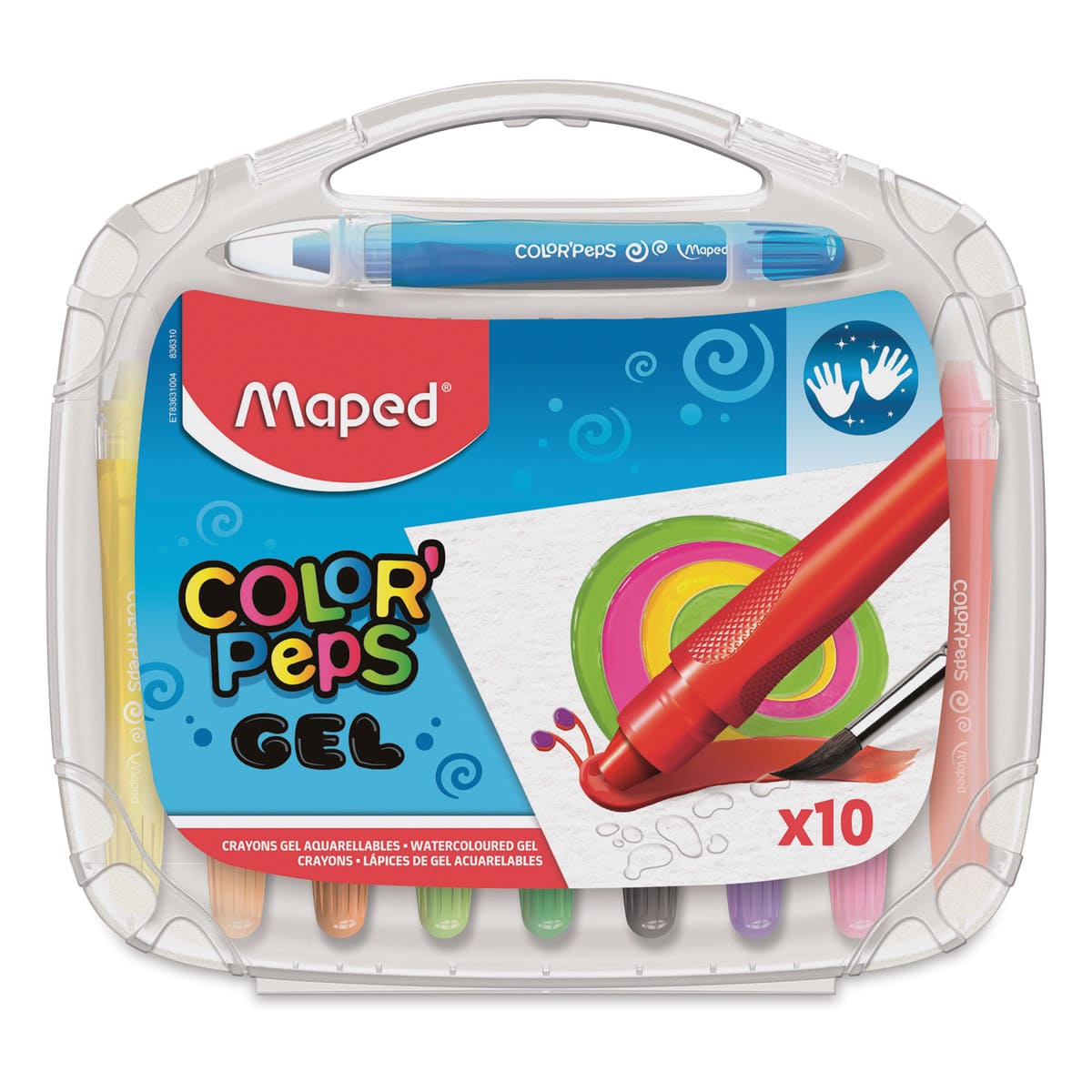 Gel Retractable Watercolor Crayons  - Front of package shown