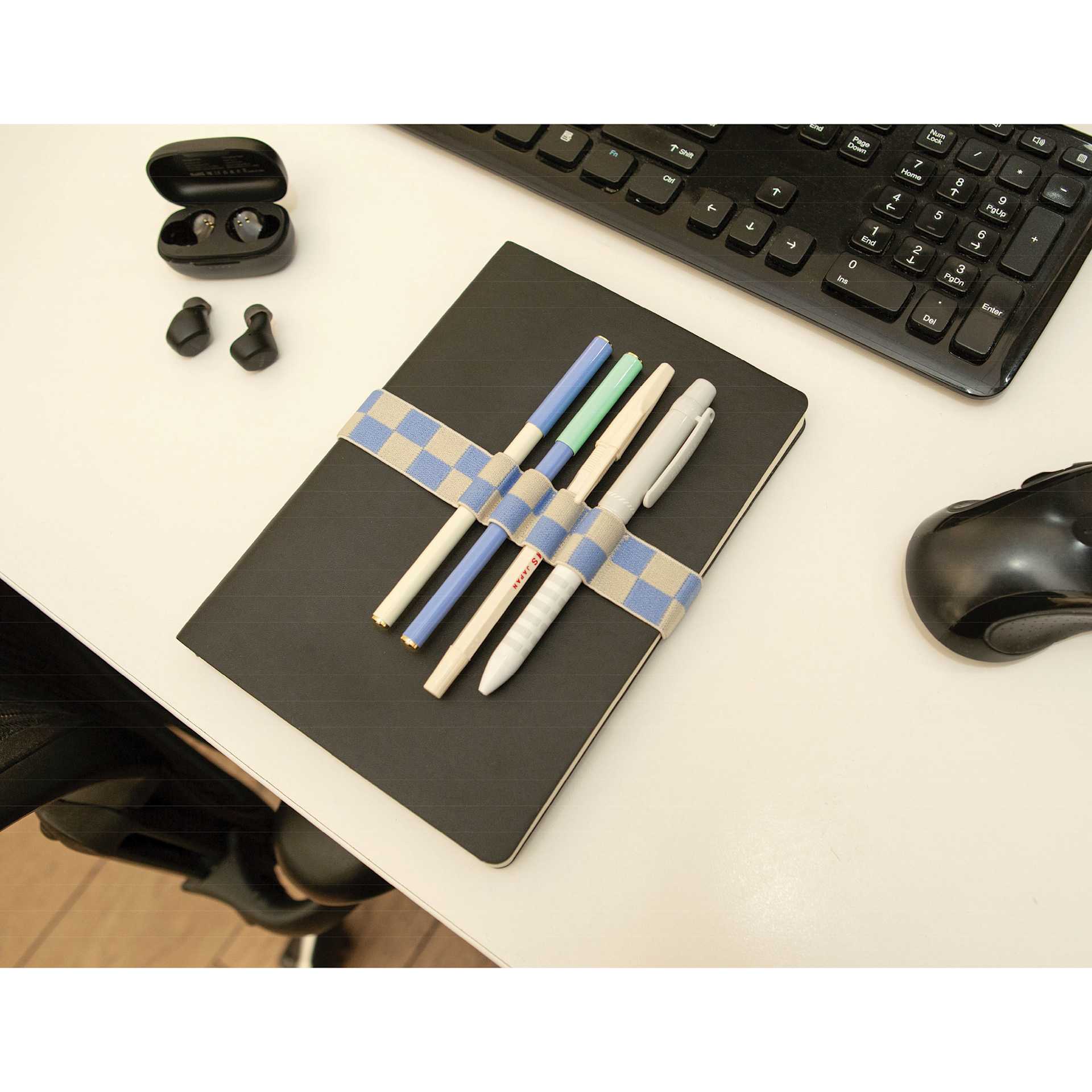 Kikkerland Inkerie Pen Holder Book Band - Blue