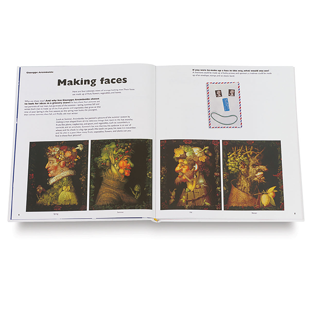 The Art Book for Children - Inside spread describing Portraits
