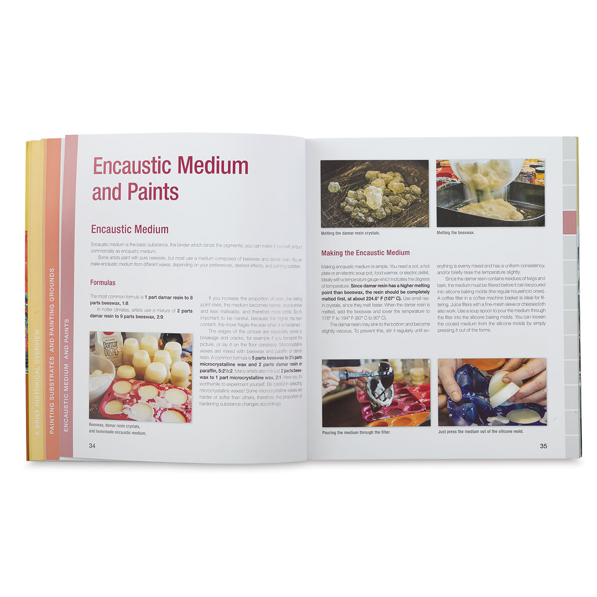 How to Create Encaustic Art - Spread discussing Encaustic Medium
