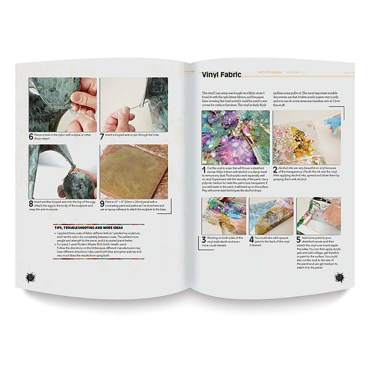 Alternative Art Surfaces - Spread with tips for painting on vinyl

