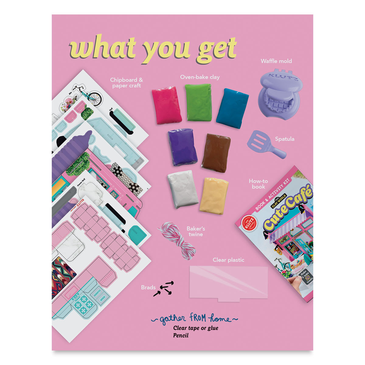 Klutz Mini Clay World Cute Café Kit (kit contents)