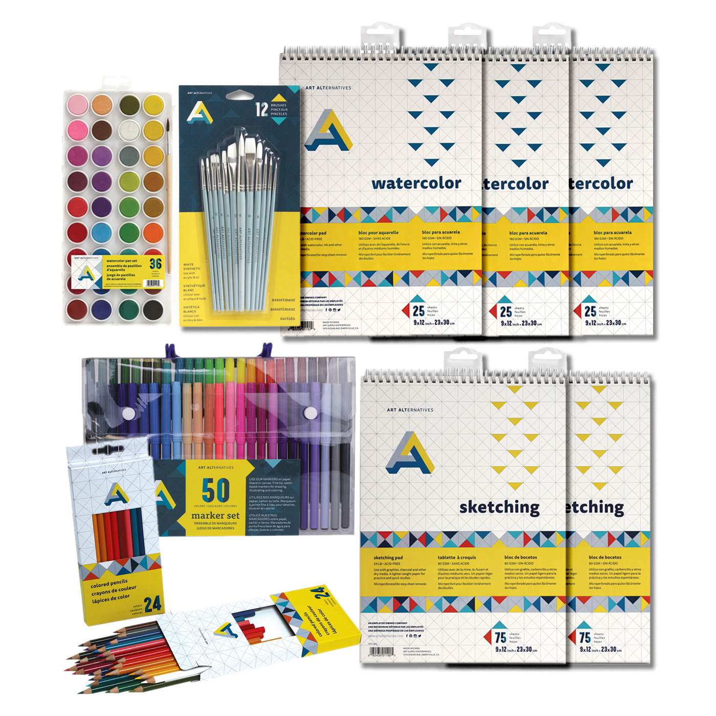 Creativity At Home Creativity at Home Beginner Painting and Drawing Kit