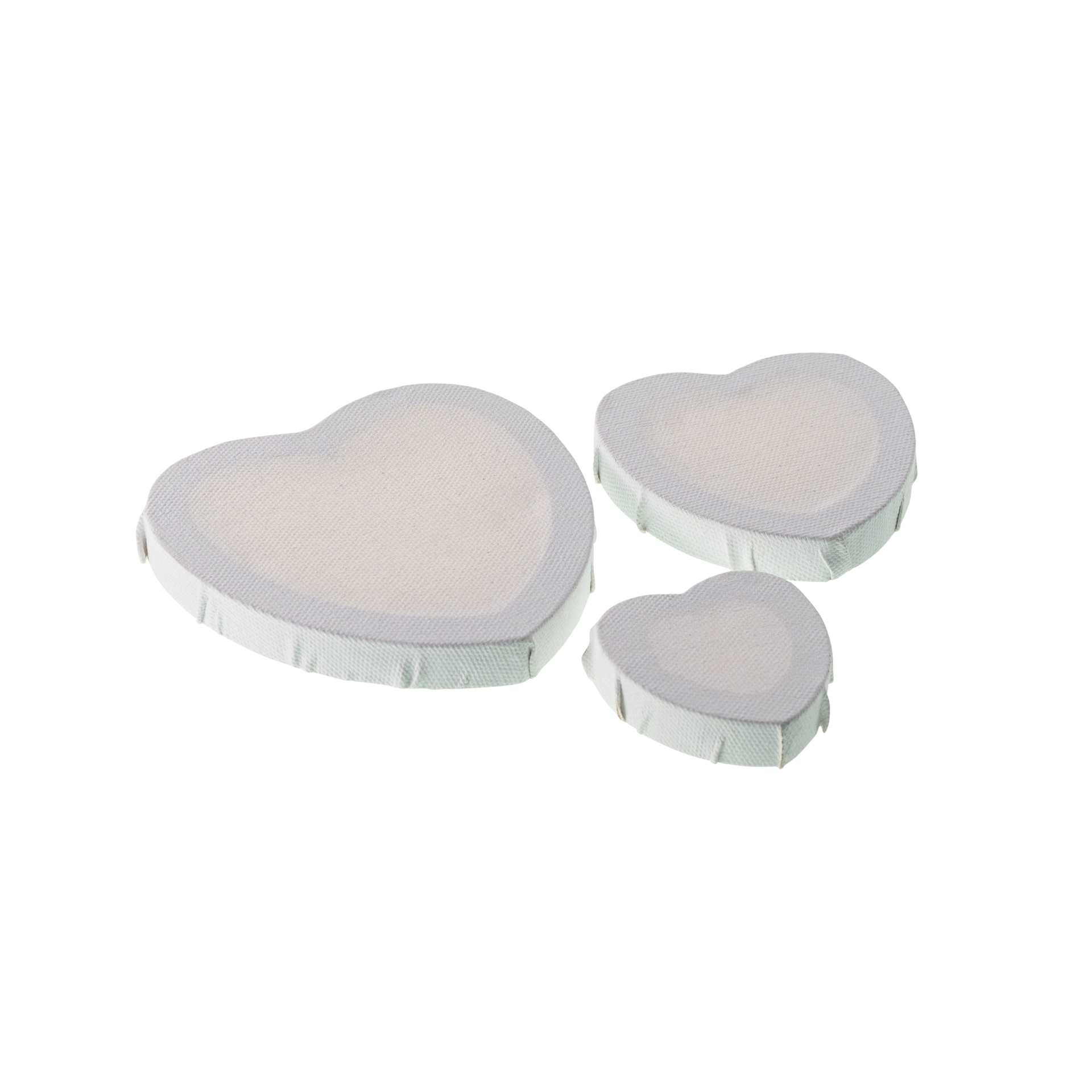 Hello, Artist! Mini Heart Canvas, Set of 3 