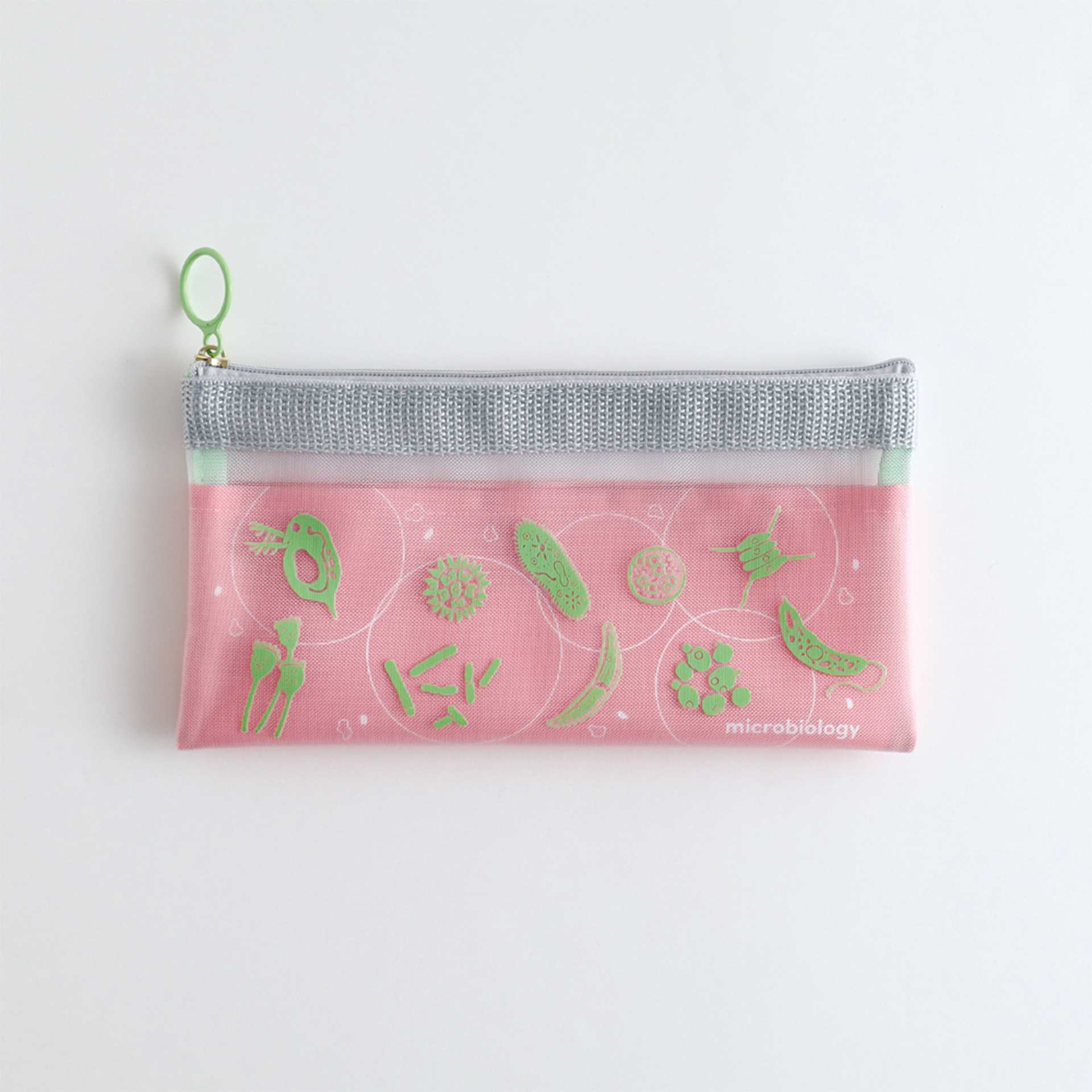 Green Flash Study Holic Mesh Pen Pouch, Microbiology