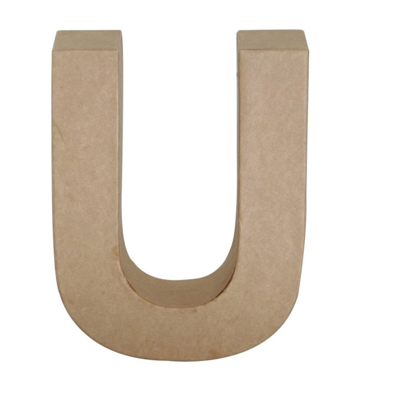 Paper Mache Letters & Numbers, U