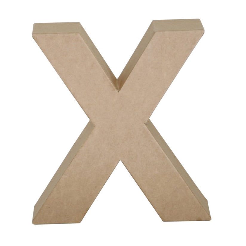 Paper Mache Letters & Numbers, X