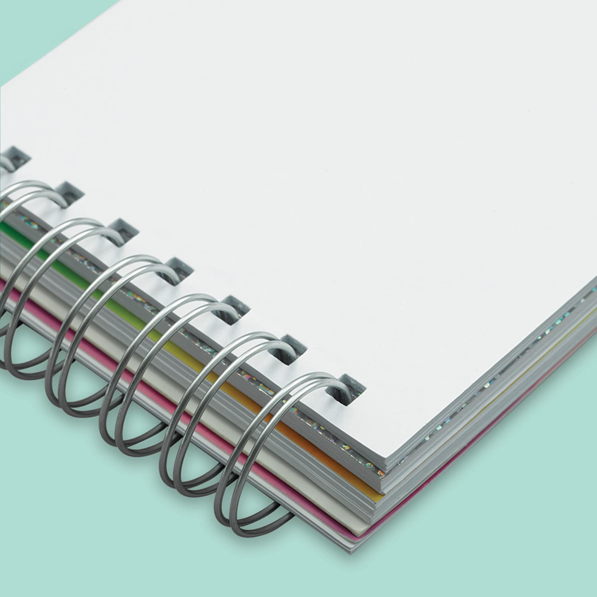 artPOP! Rainbow Notepad, close-up of spiral binding