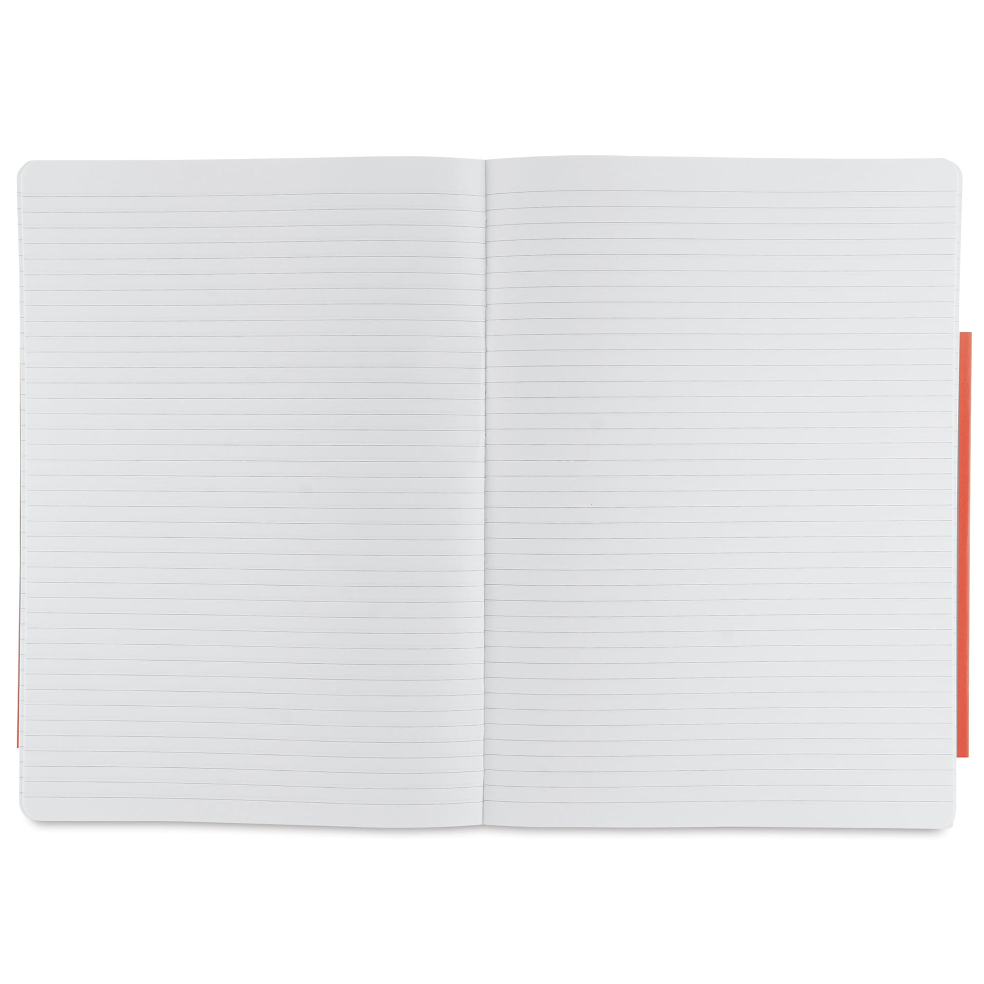 Fabriano Ecoqua Plus Fabric-Bound Notebook - Red, 8-1/4" x 11-7/10", Lined, open