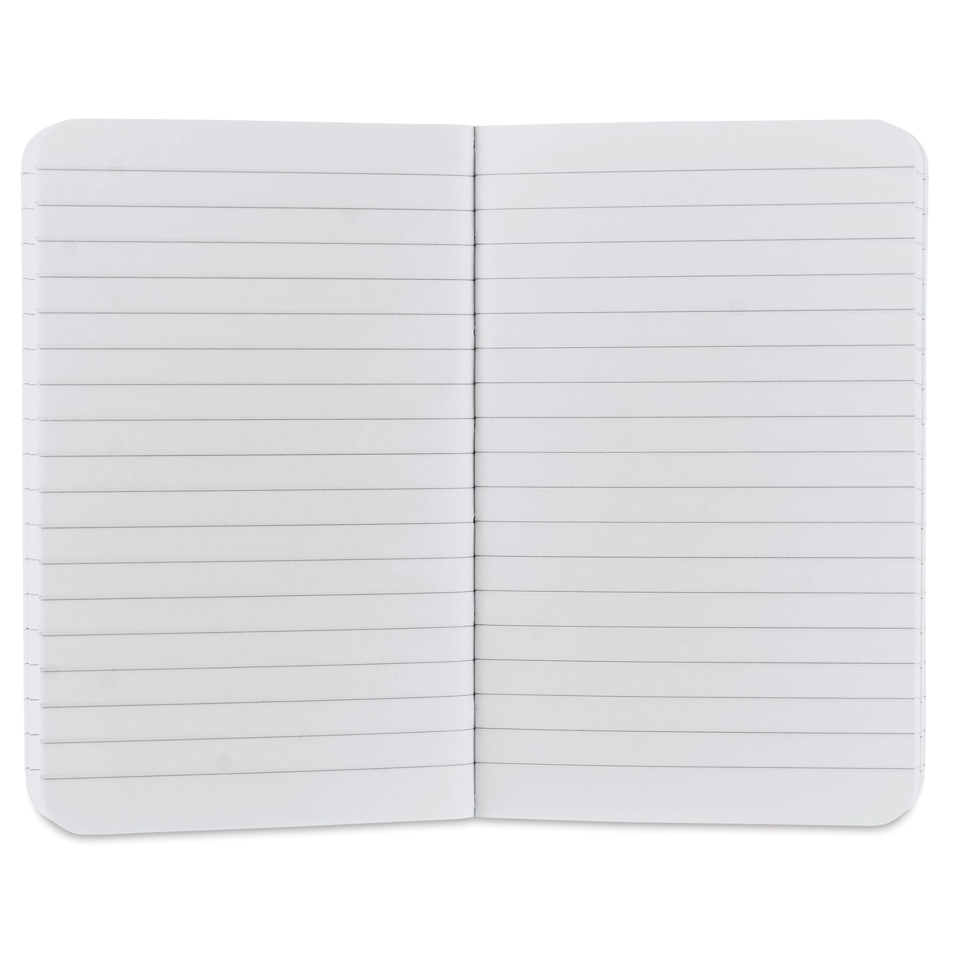 Fabriano Ecoqua Plus Fabric-Bound Notebook - Red, 3-1/2" x 5-1/2", Lined, open