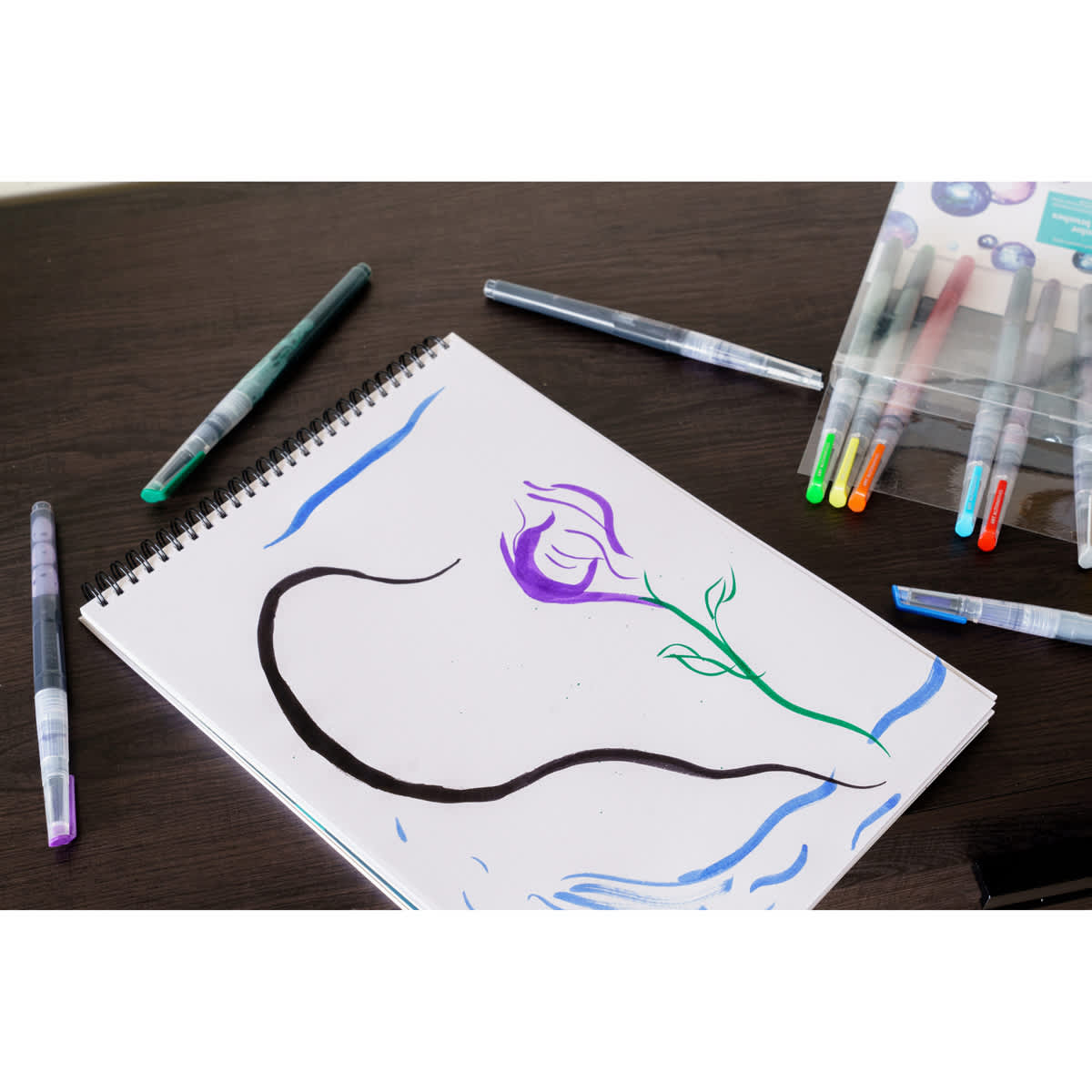 Color Water Brush Set 12-Piece Set