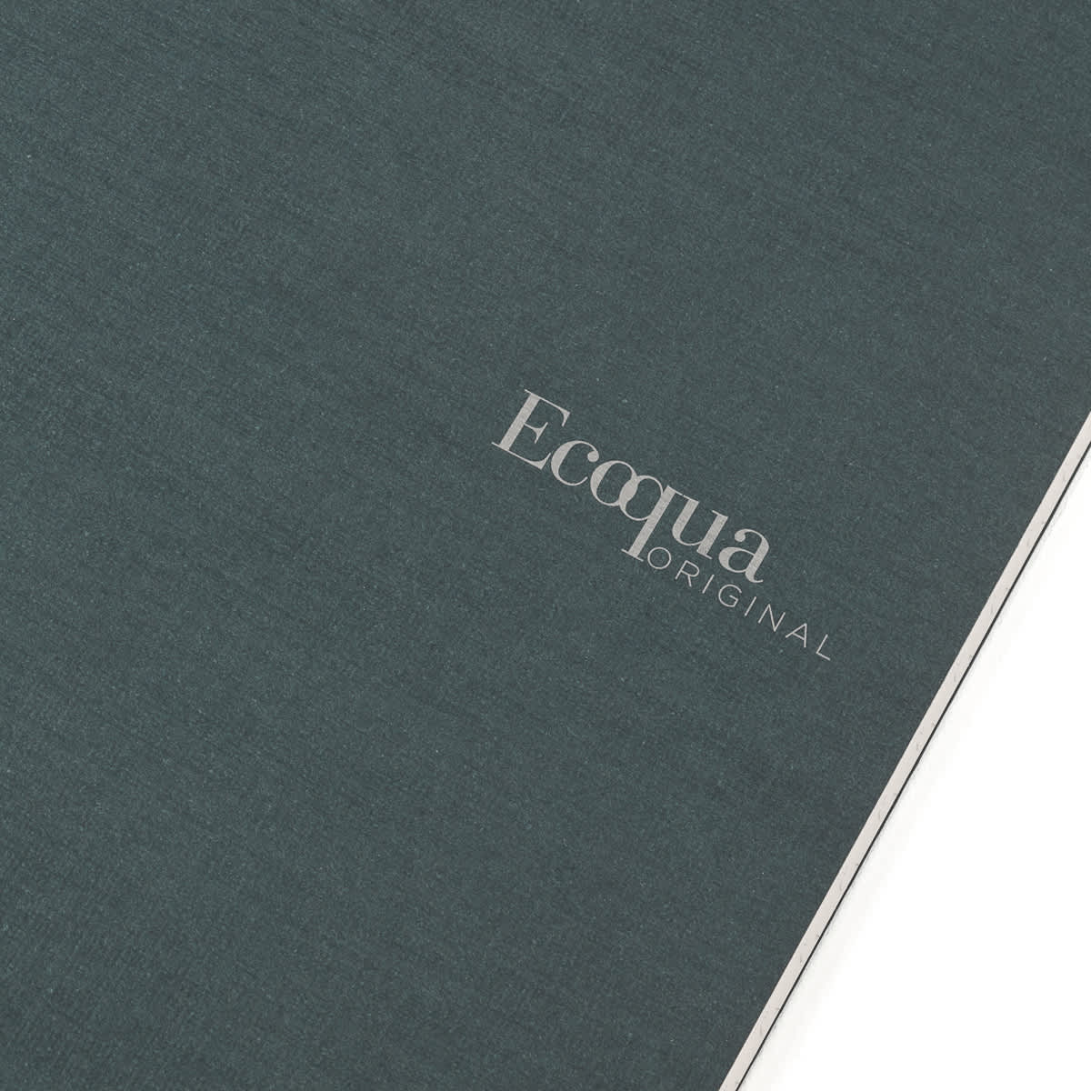 Fabriano Ecoqua Original Staple-Bound Notebook, 5.8 in x 8.3 in, A5, Lined, 40 Sheets, Dark Green