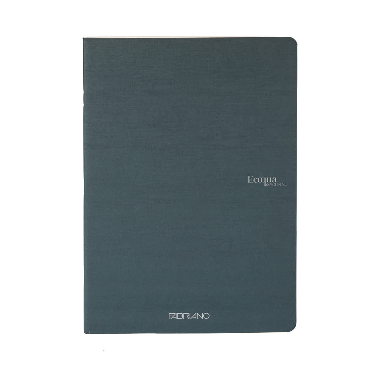Fabriano Ecoqua Original Staple-Bound Notebook, 5.8 in x 8.3 in, A5, Lined, 40 Sheets, Dark Green