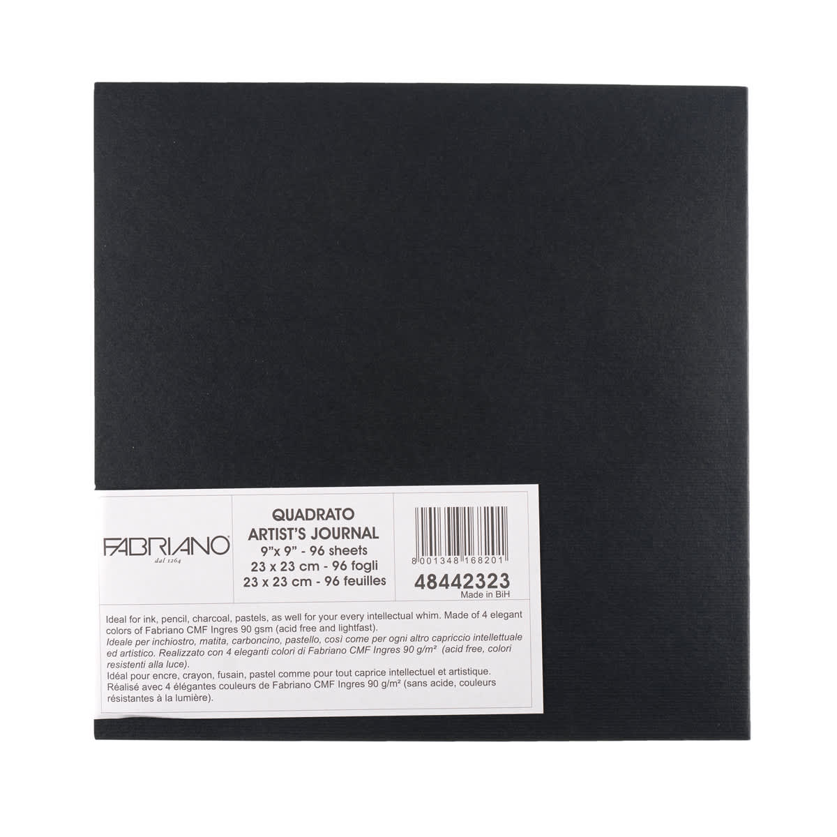 Fabriano Quadratto Artist Journal, 96 4-Color Sheets, 90 gsm, 9 in x 9 in