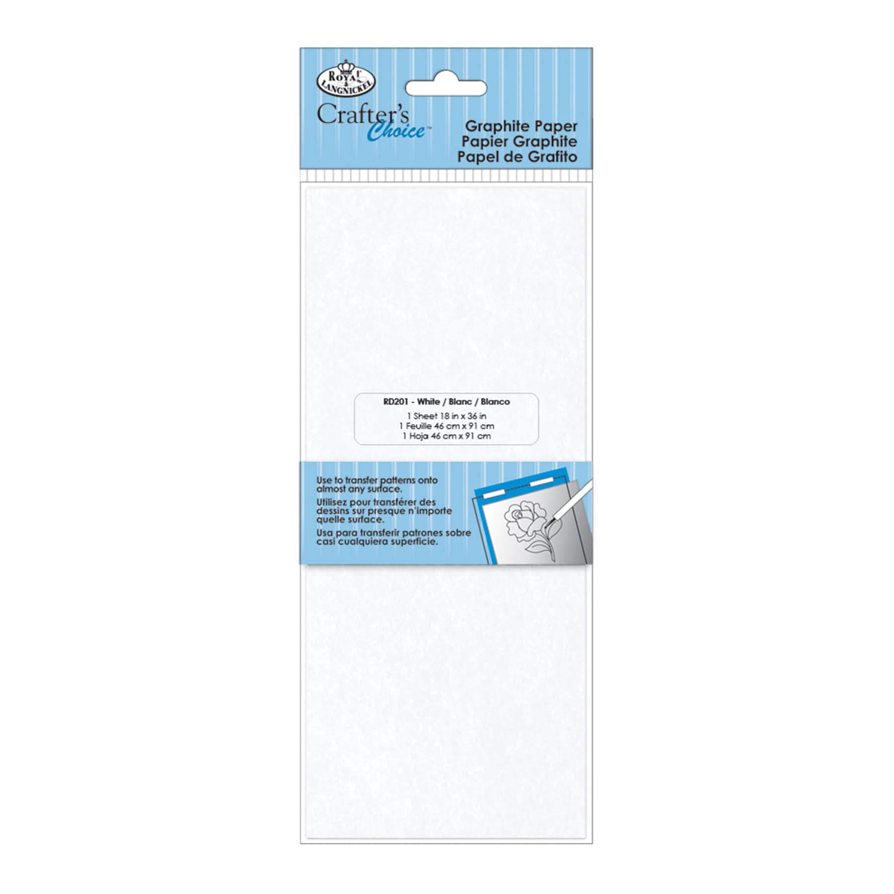 Royal Brush Graphite Paper, 18" x 36" Sheet, White
