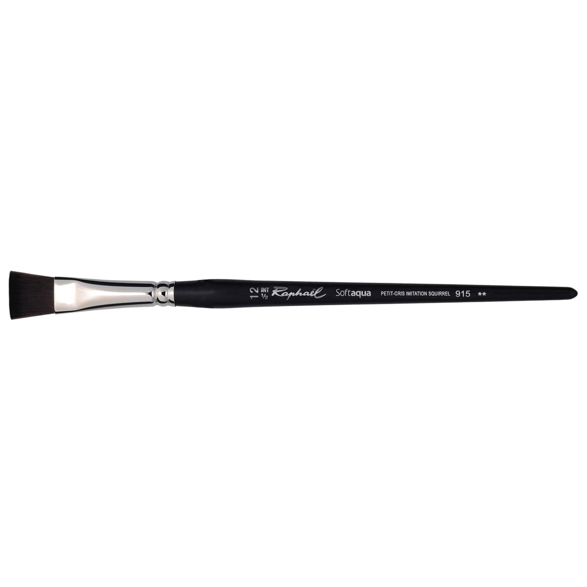 Raphael Essentials Acrylic & Watercolor Brush Set, Watercolor, 2-Brush Set, For Backgrounds, SoftAqua Flat 6 & 12