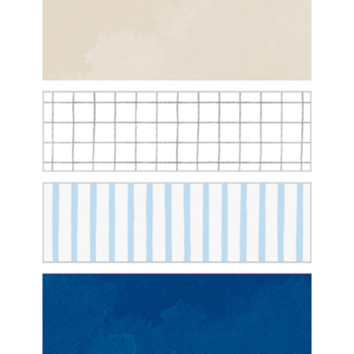 KITTA Compact Washi Tape and Sticker Sets KITTA Basic - Linen