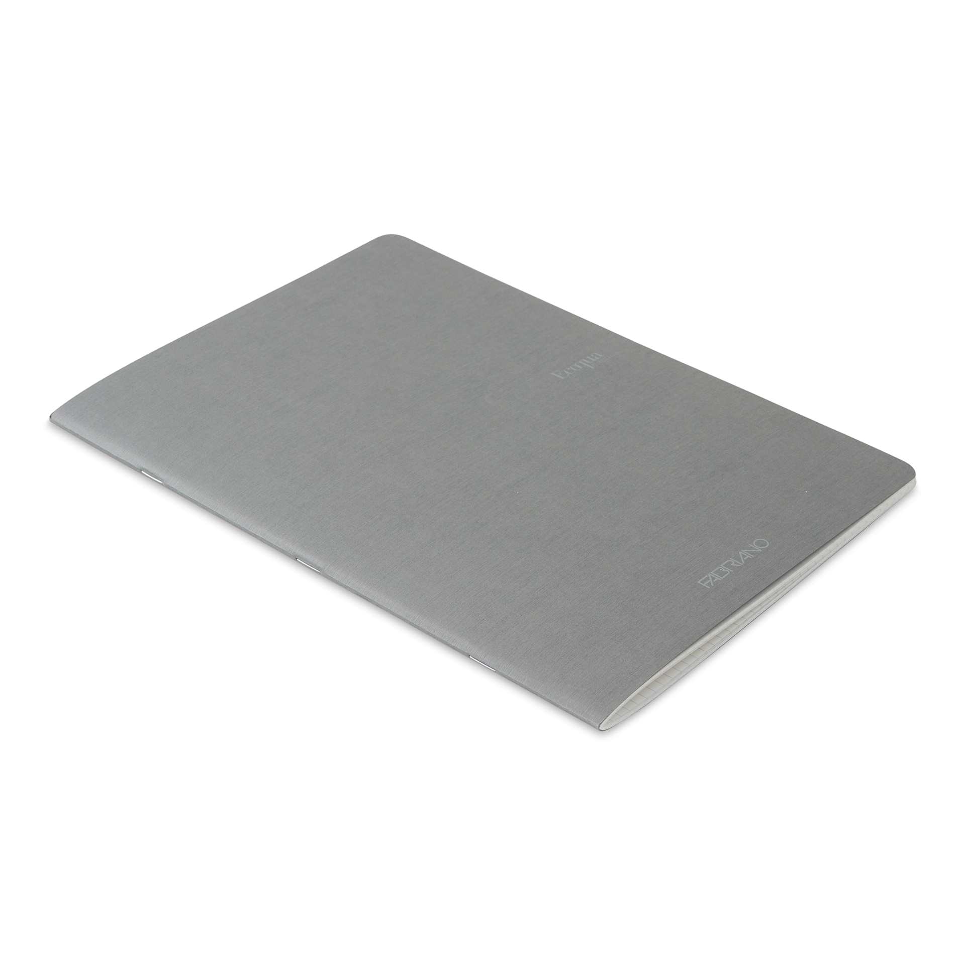 Fabriano EcoQua Staplebound Notebook - Gray, 11.7" x 8.3", Graph (side view)