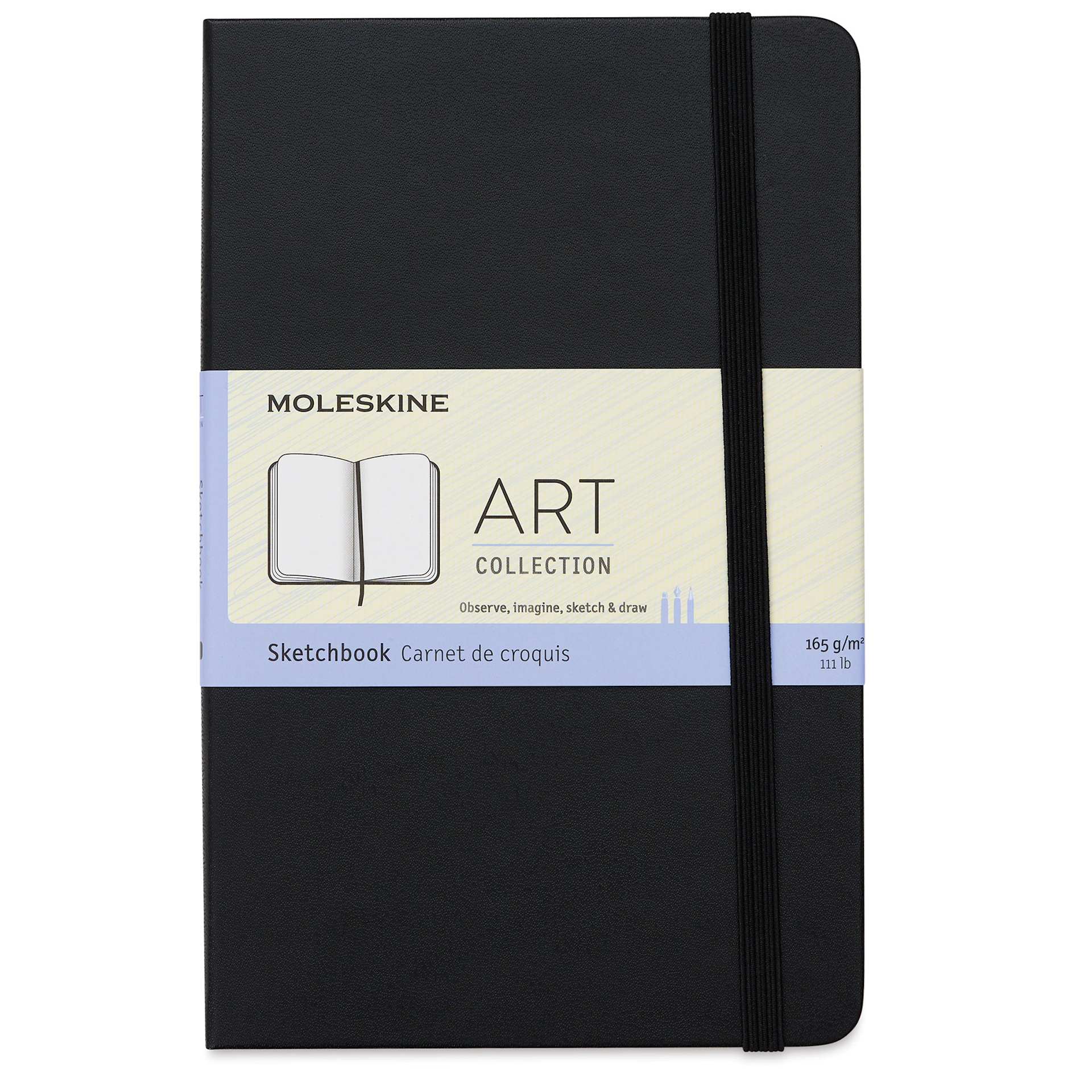 アート・デザイン・音楽 COBPEMEHHbIE rPABEPbI MOCKBbI Moleskine Art Collection Sketchbook - Black, Medium | BLICK Art