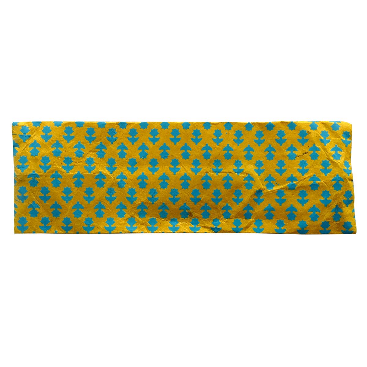 Lokta Paper Handmade Pouches Yellow/Blue Flowers