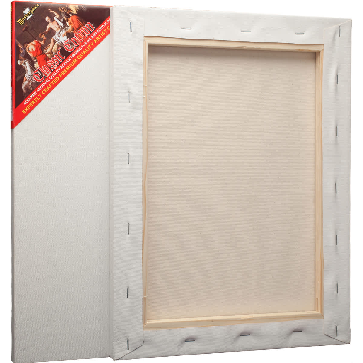 Masterpiece Classic Cotton Stretched Canvas, Classic 3/4 in Profile, 12 in x 16 in