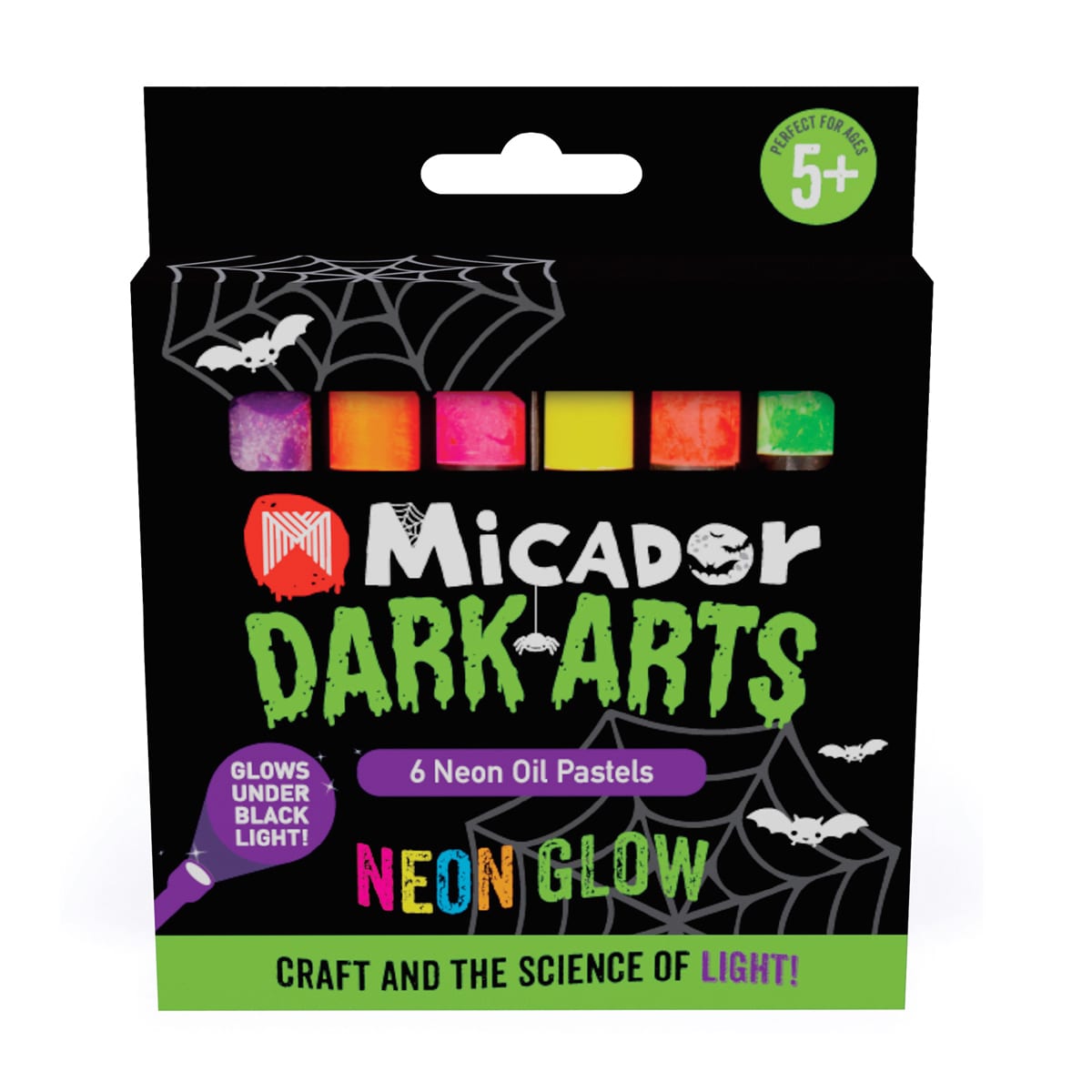 Neon Glow Oil Pastels 6-Color Set