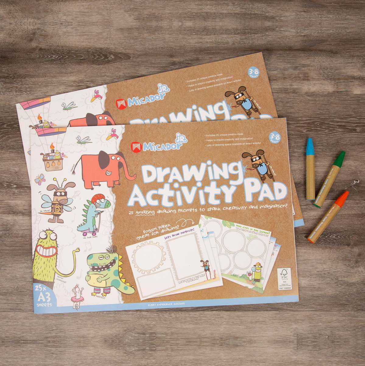 Micador jR. Drawing Activity Pad, 11.75 in x 16.5 in