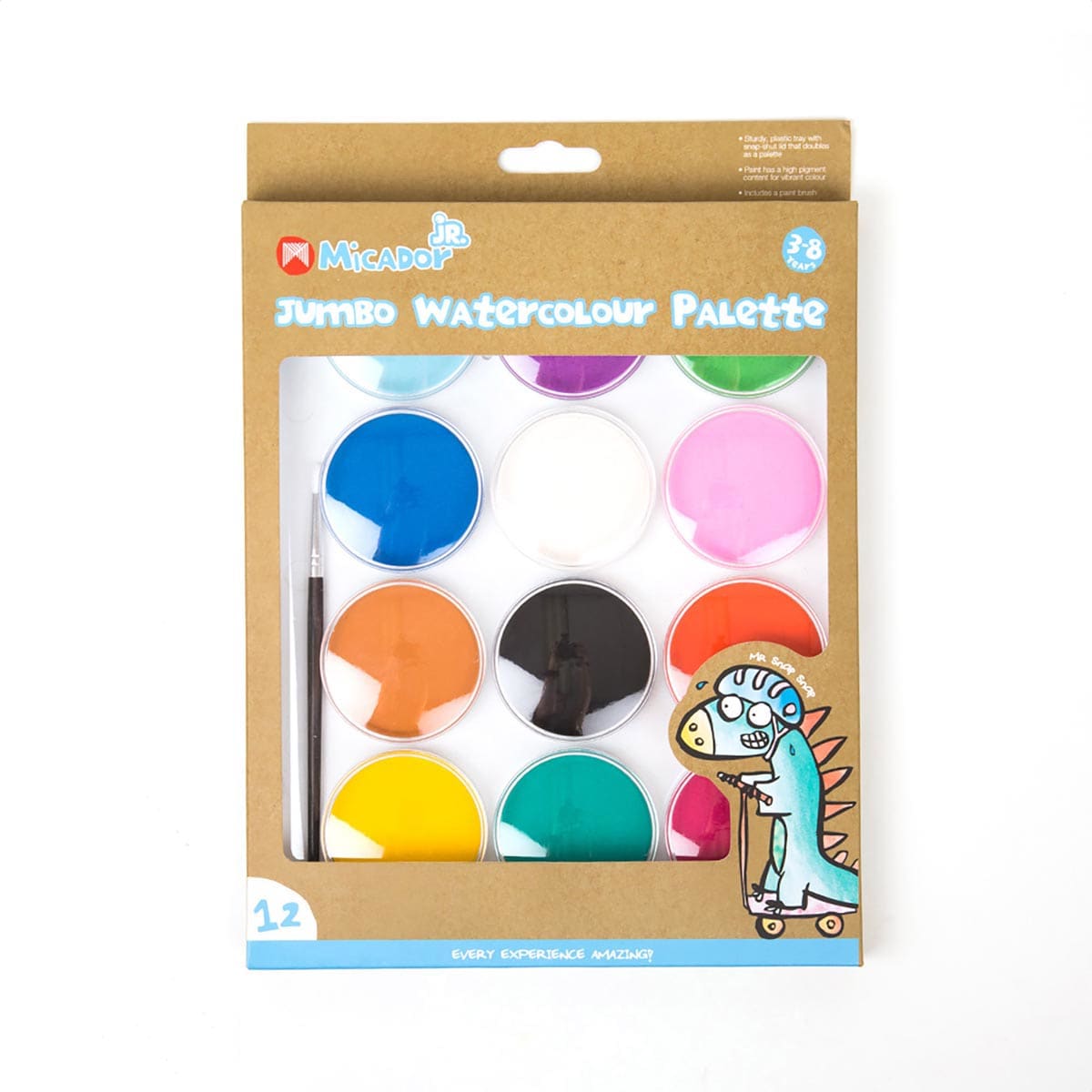 Jumbo Watercolour 12-Color Palette Jumbo 12-Color Set