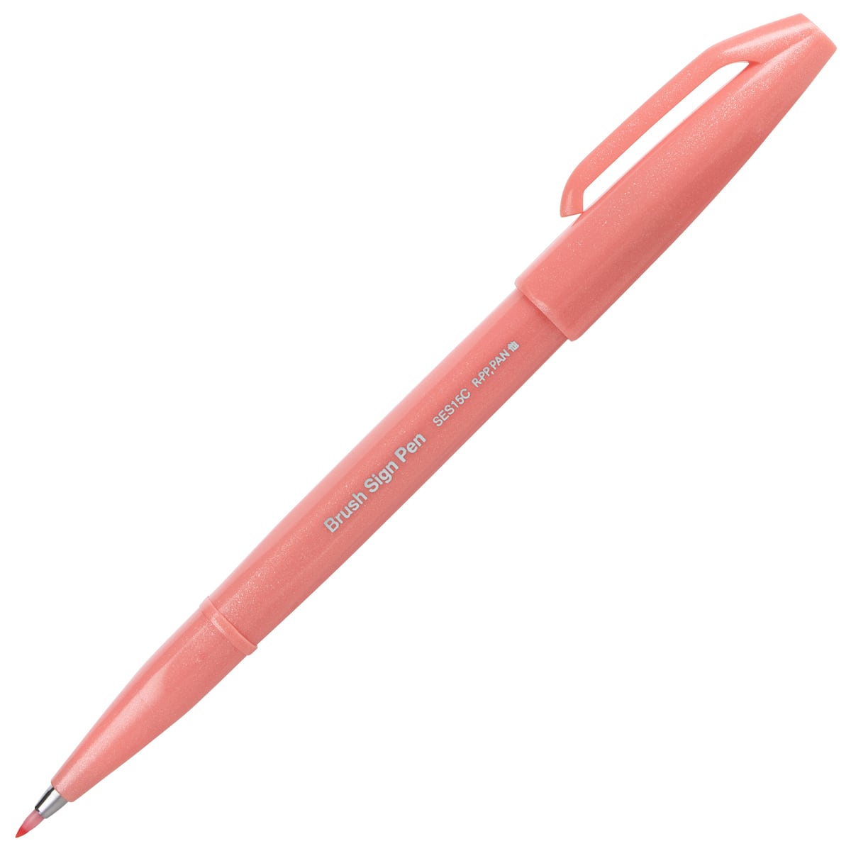 Sign Pen with Brush Tip Coral Orange