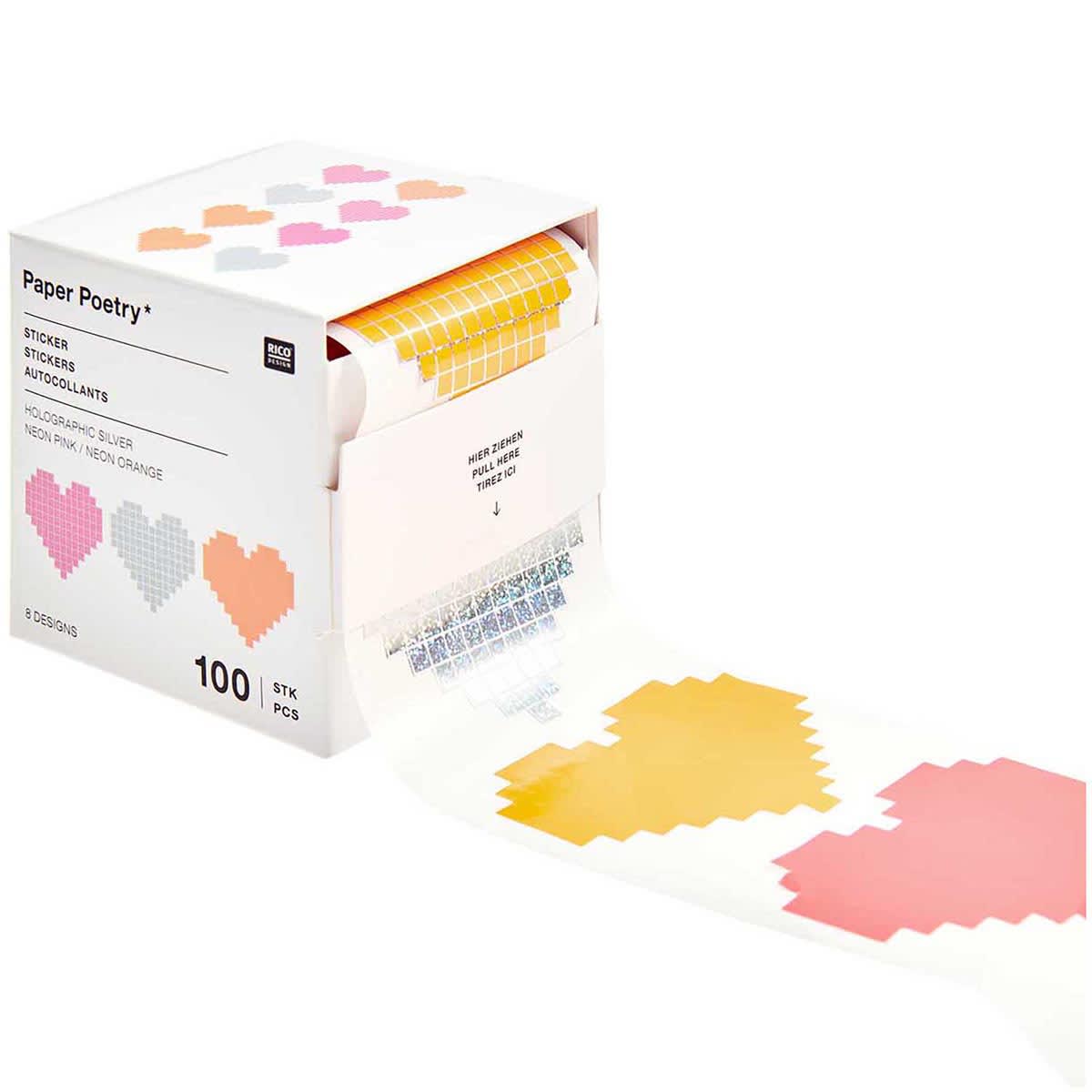 Sticker Rolls Hearts Roll