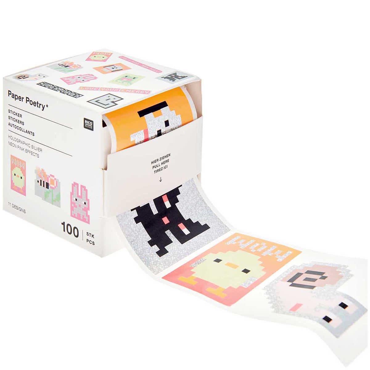 Sticker Rolls Pixels Roll