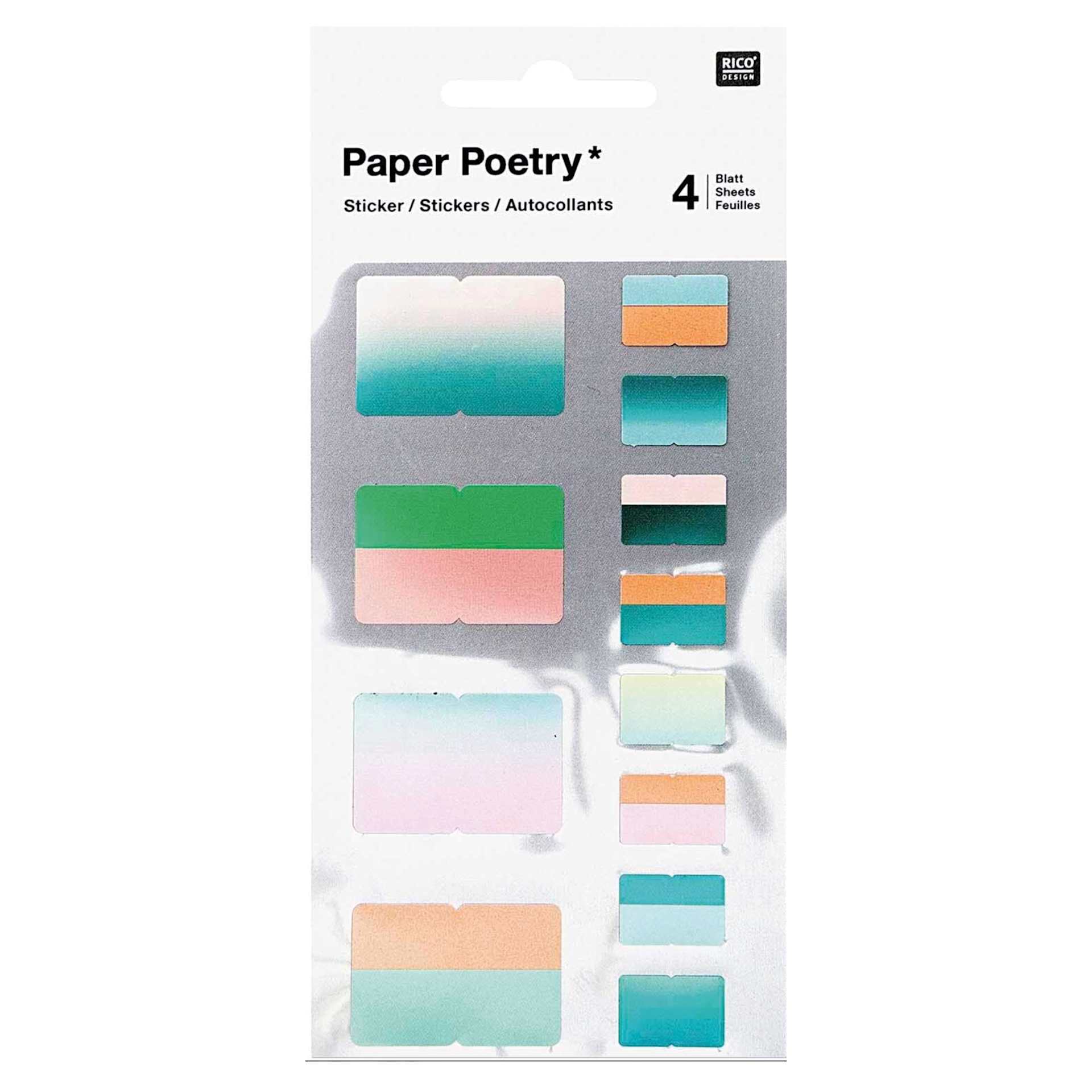 Sticker Sheet Sets Index Green - 4 Shts./Pkg.