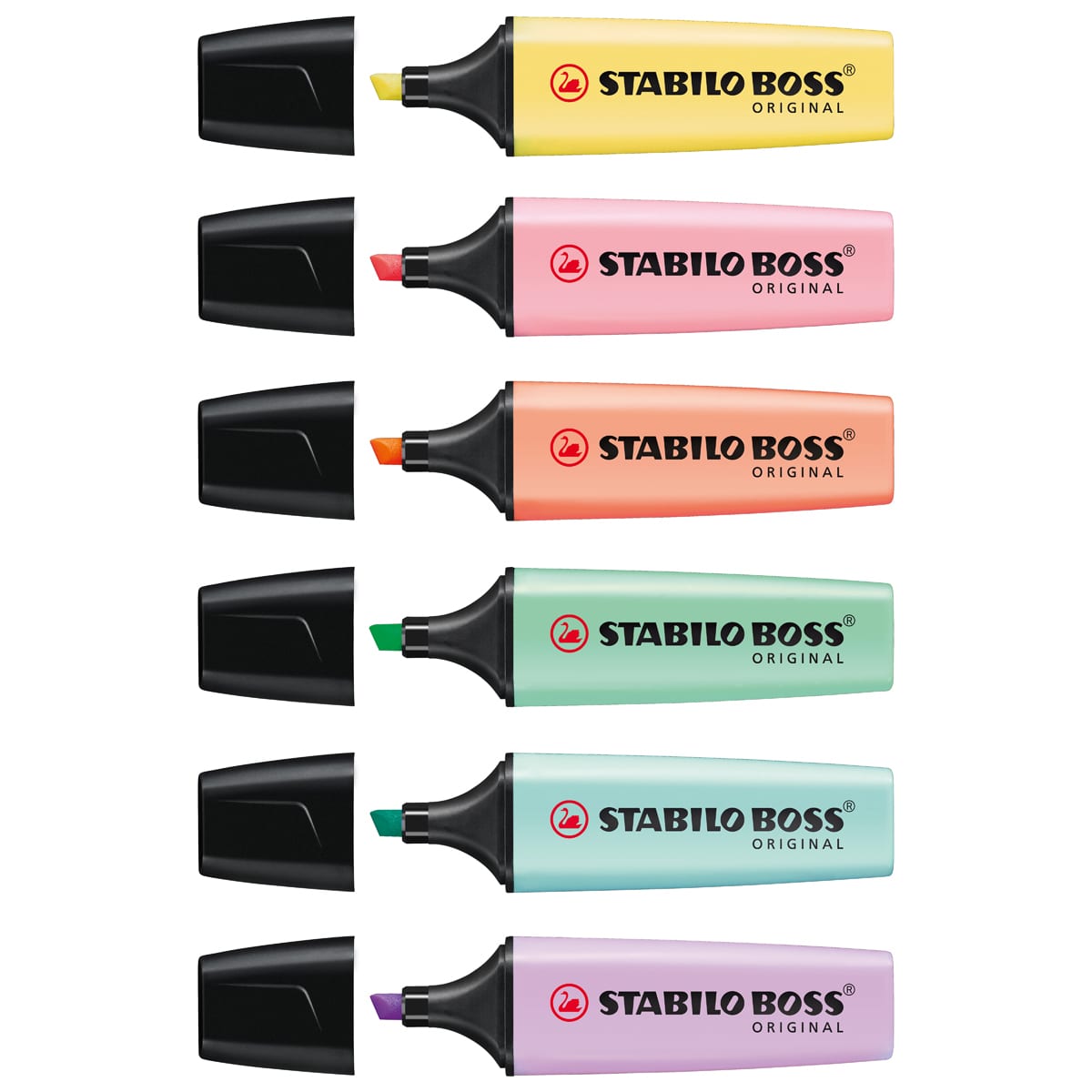 Stabilo Boss Original Highlighters - Pastel Highlighters, Set of 6