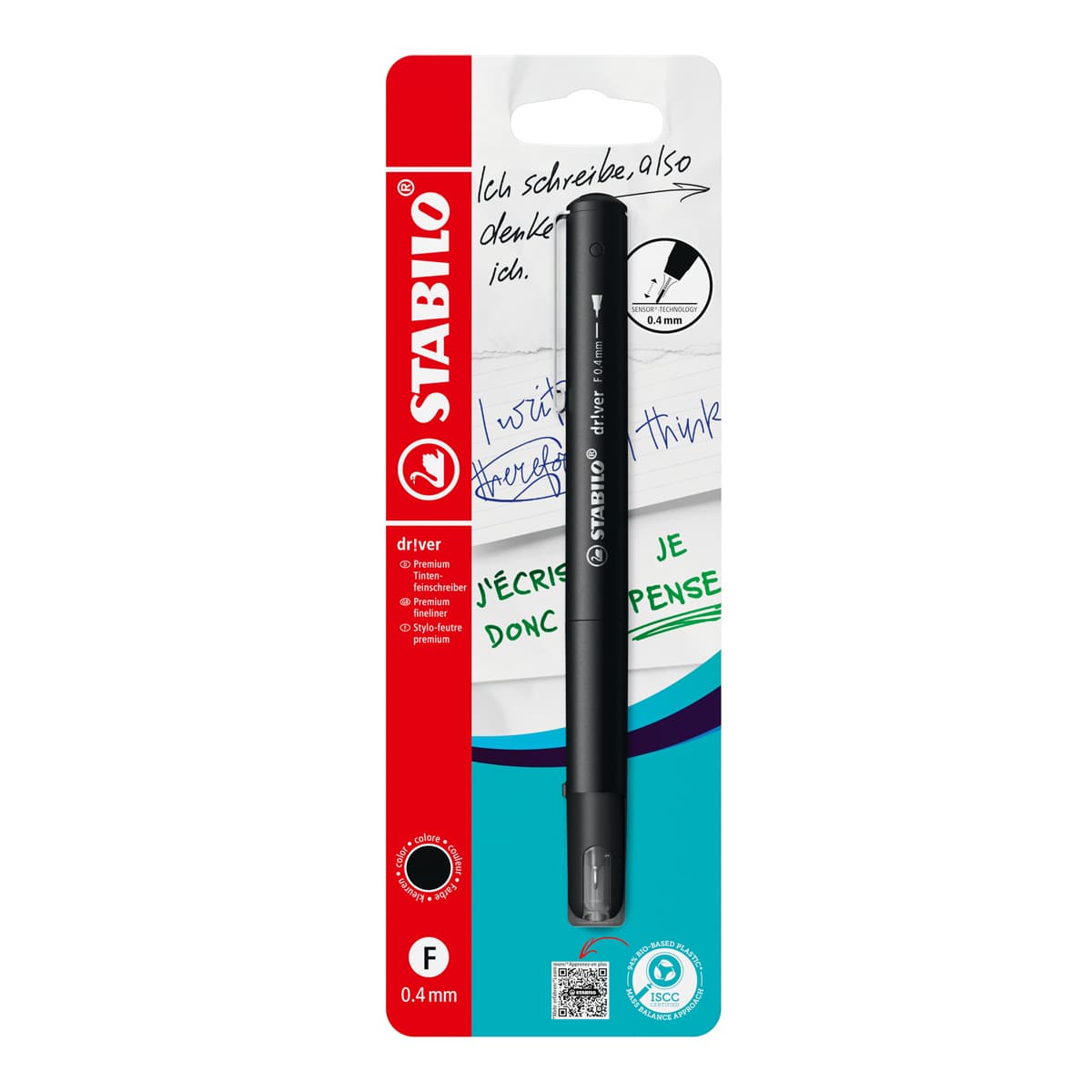 dr!ver Premium Fineliner Black - Fine Tip, Carded