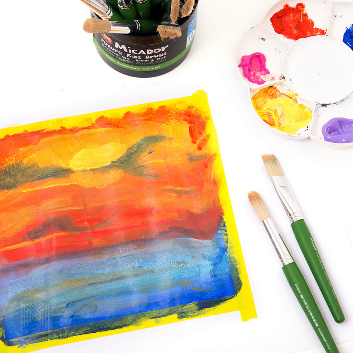 Micador jR. Future Kids Paint Brushes Set, 4-Brushes