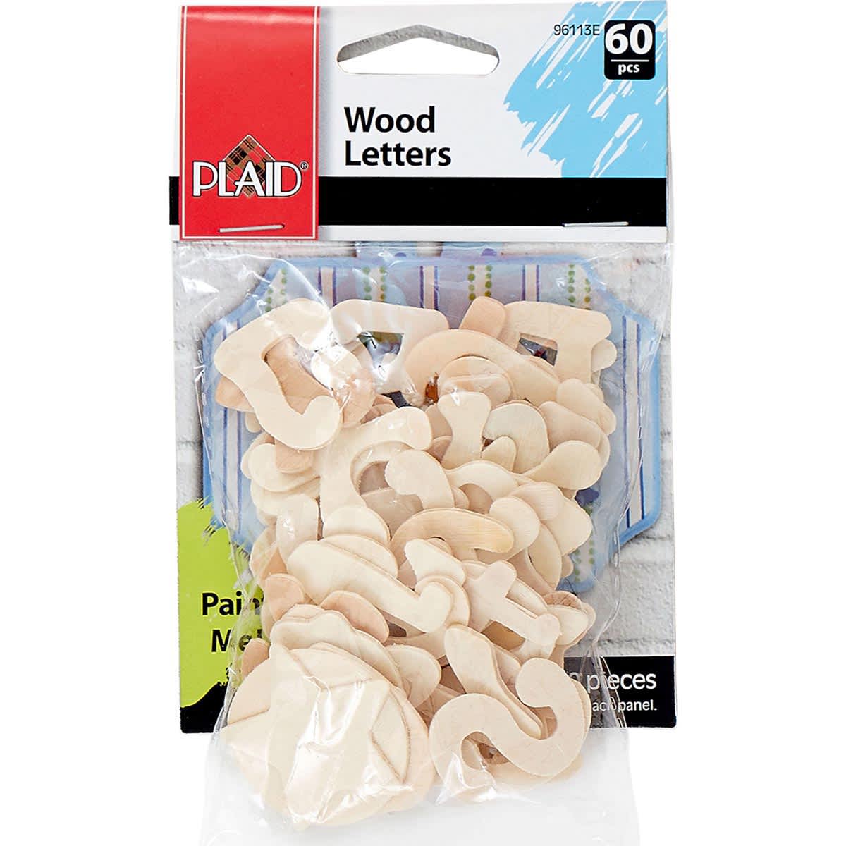 Wood Letters 1" - 60-Pieces/Pkg.