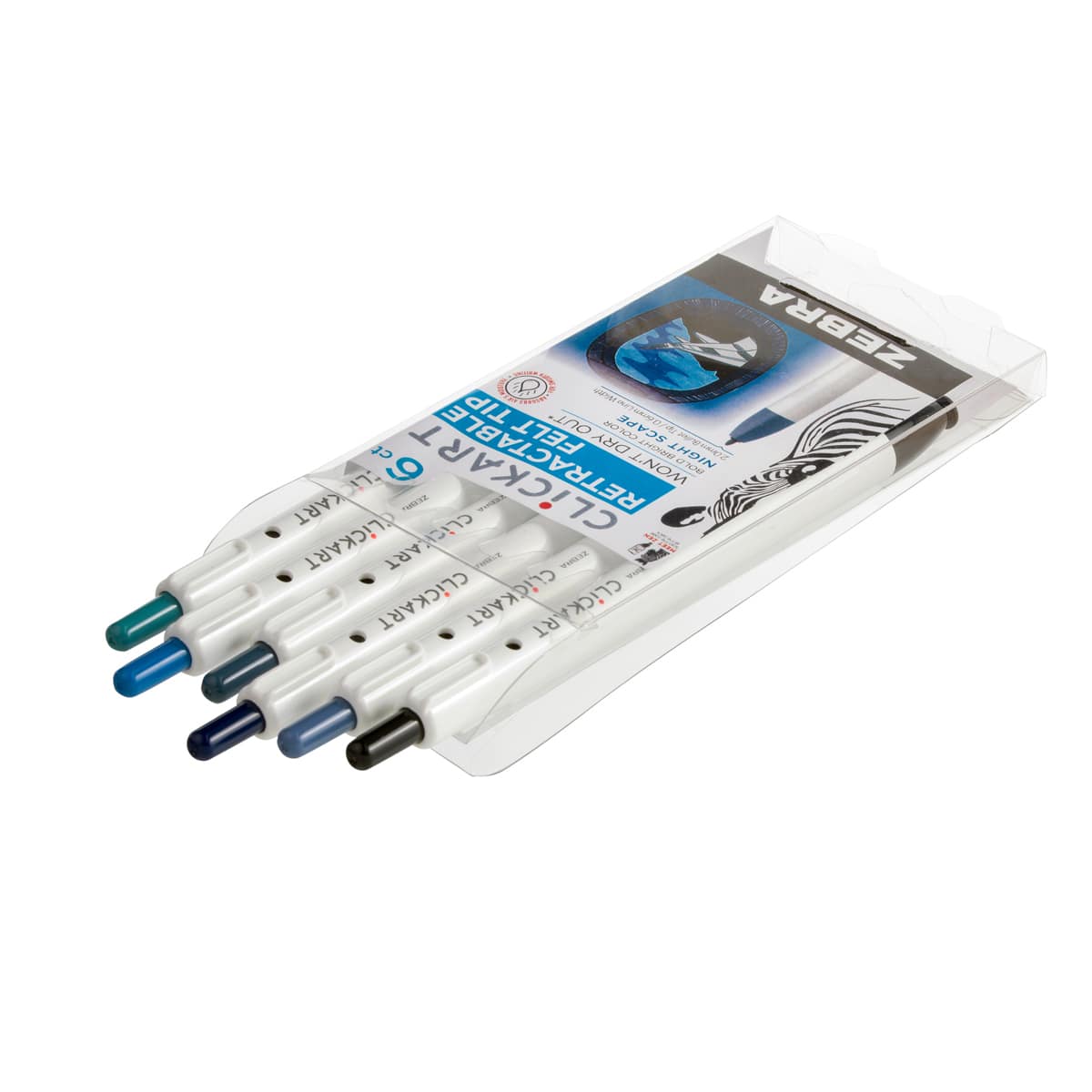 ClickArt Retractable Marker Pen 6-Pen Night Scape Set