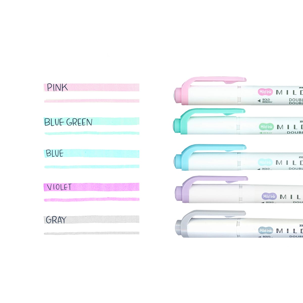 Mildliner Double-Ended Highlighter Set 5-Color Top Sellers Set