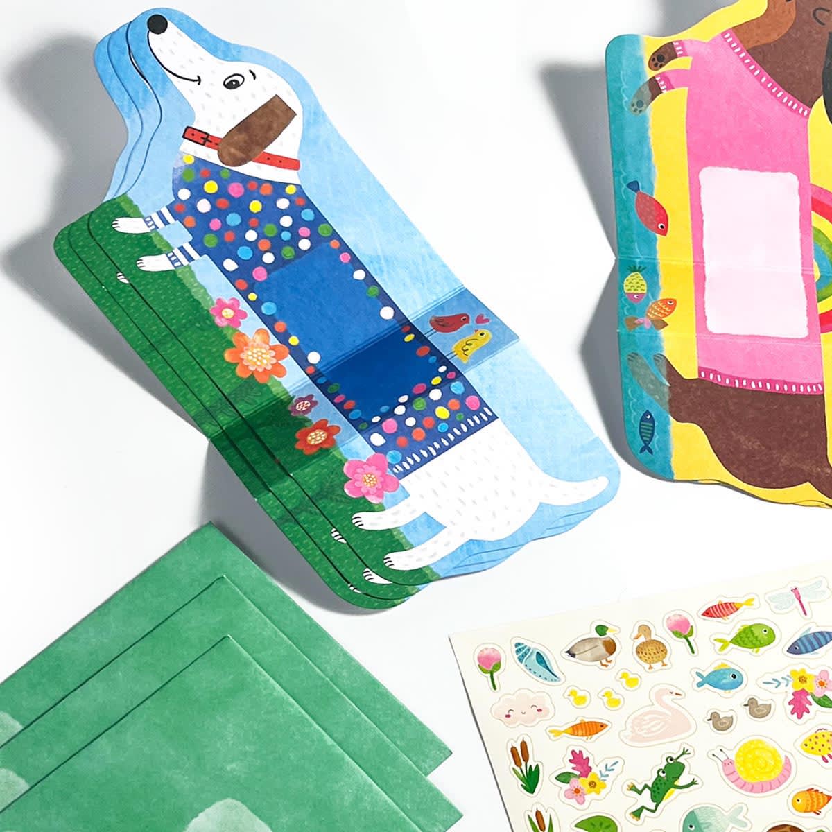 Tiny Tada! Note Cards & Sticker Set Playful Pups