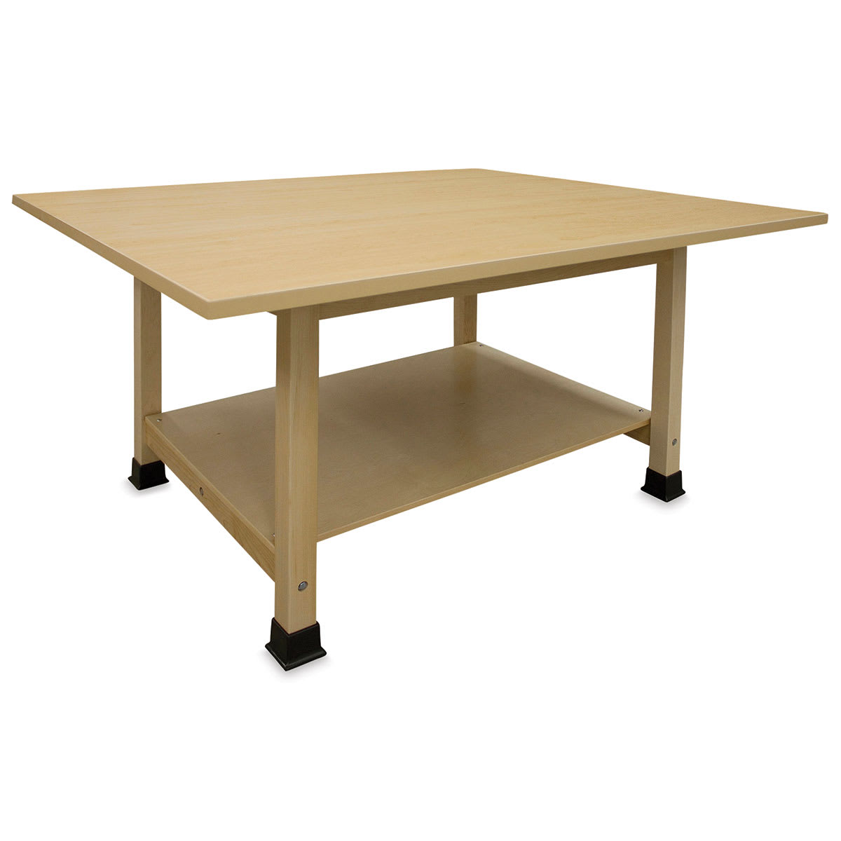 Hann Student Project Table - Maple Laminate Top, 64"W x 54"D x 36"H