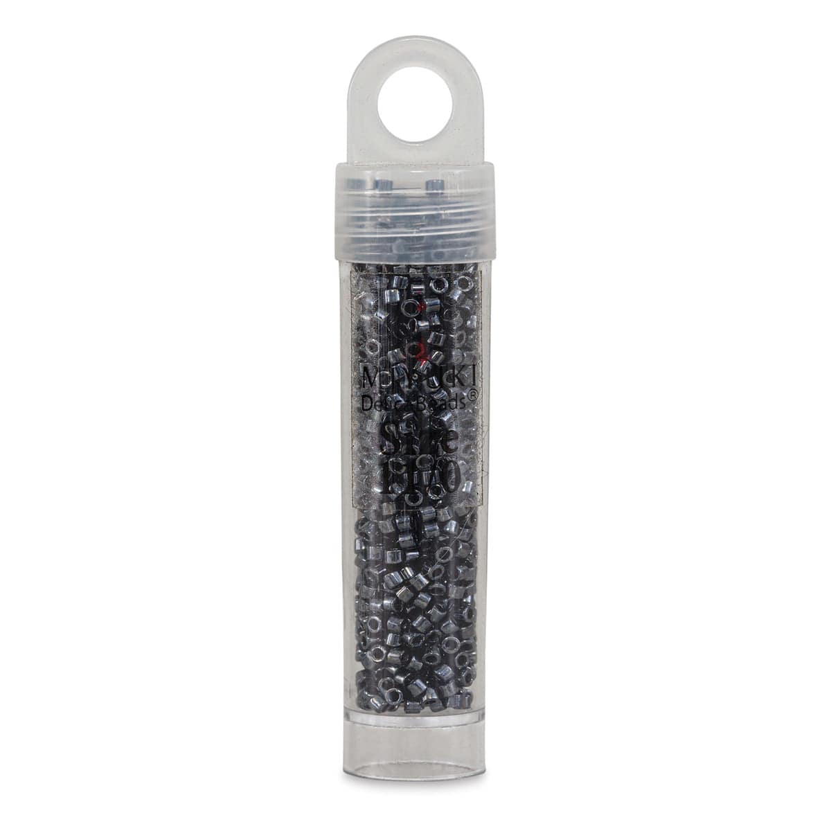 John Bead Miyuki Delica Glass Beads - Gunmetal, 11/0, 5.2 g