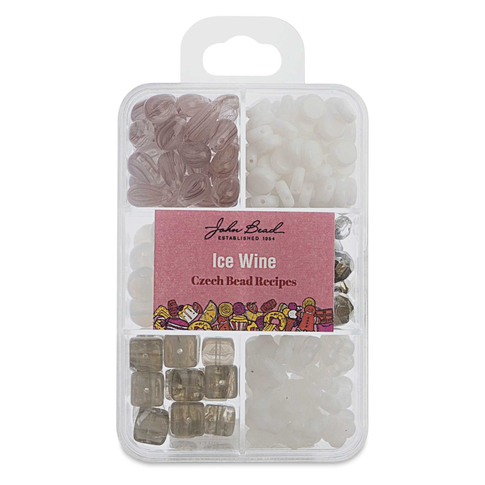 John Bead Czech Glass Bead Recipe Box - Ice Wine - front