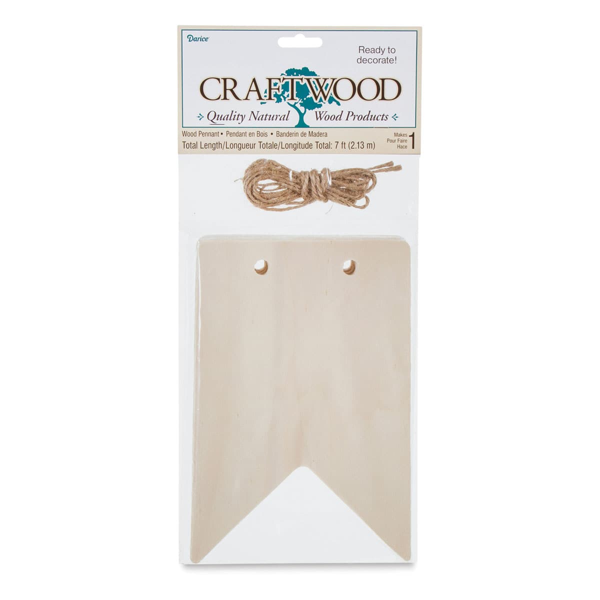 Darice Wood Banners - Flag Banner, 7 ft