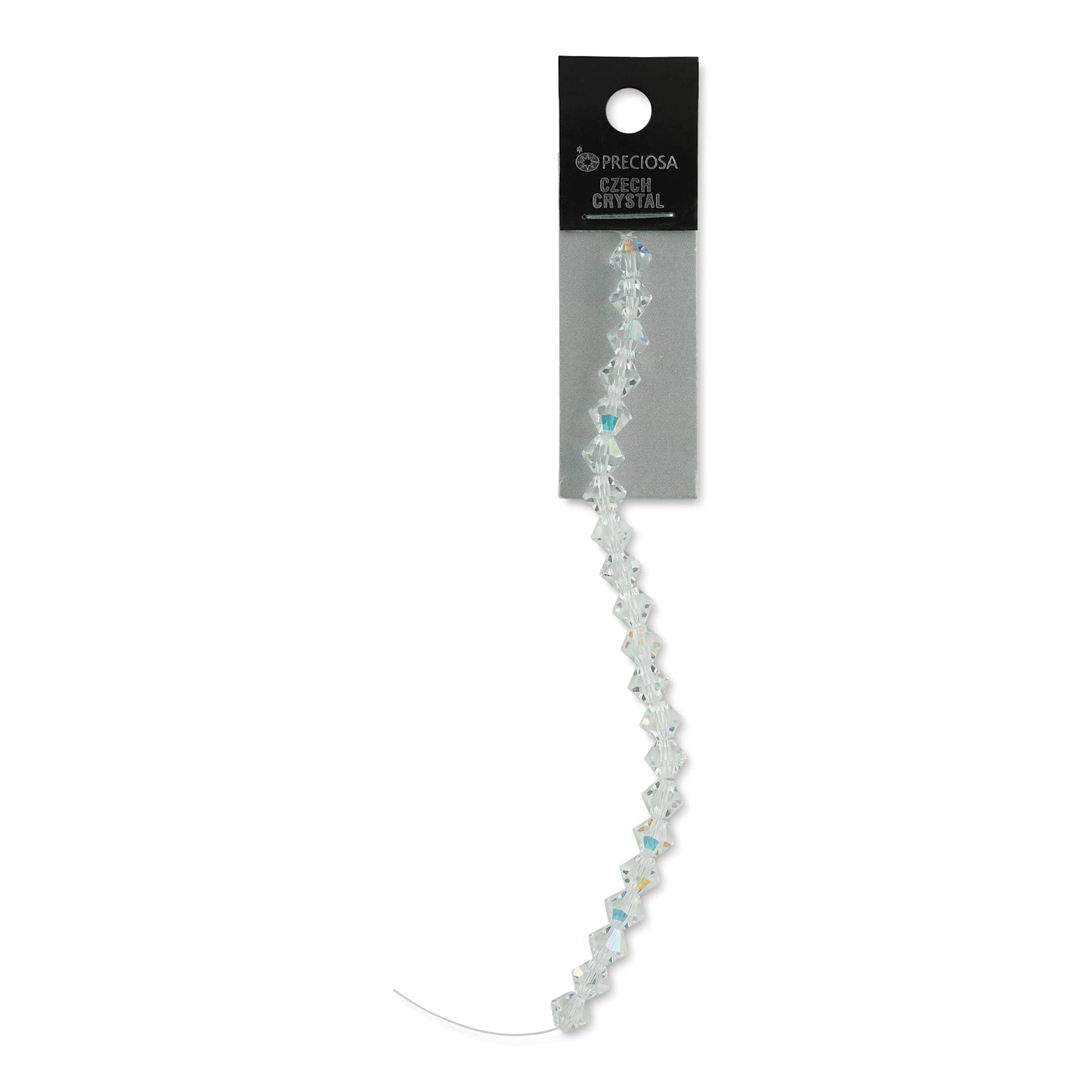 John Bead Preciosa Crystal Beads - Crystal, strand of rondell beads 