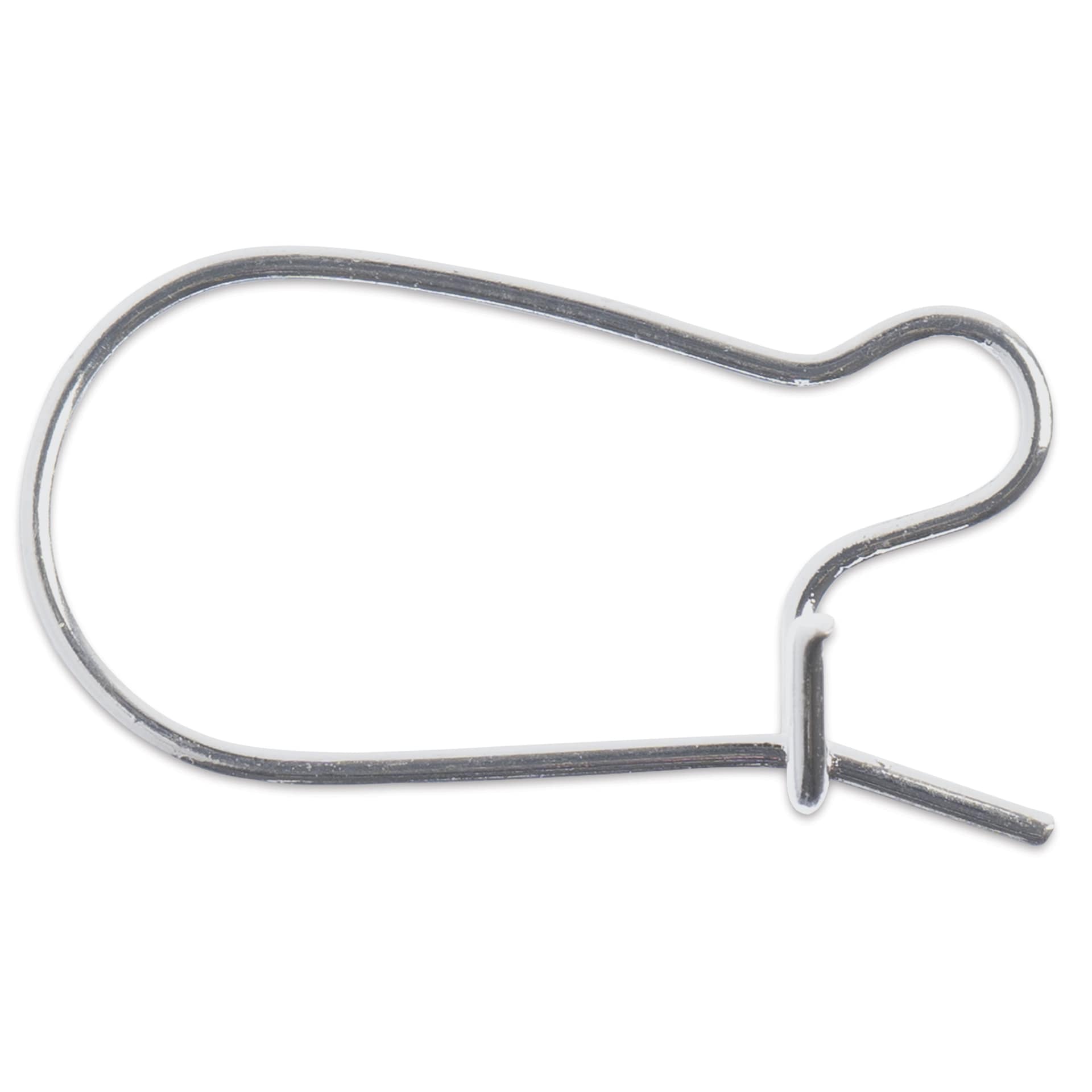 John Bead Must Have Findings Earwires - Small Kidney, Silver, 19 mm x 10 mm