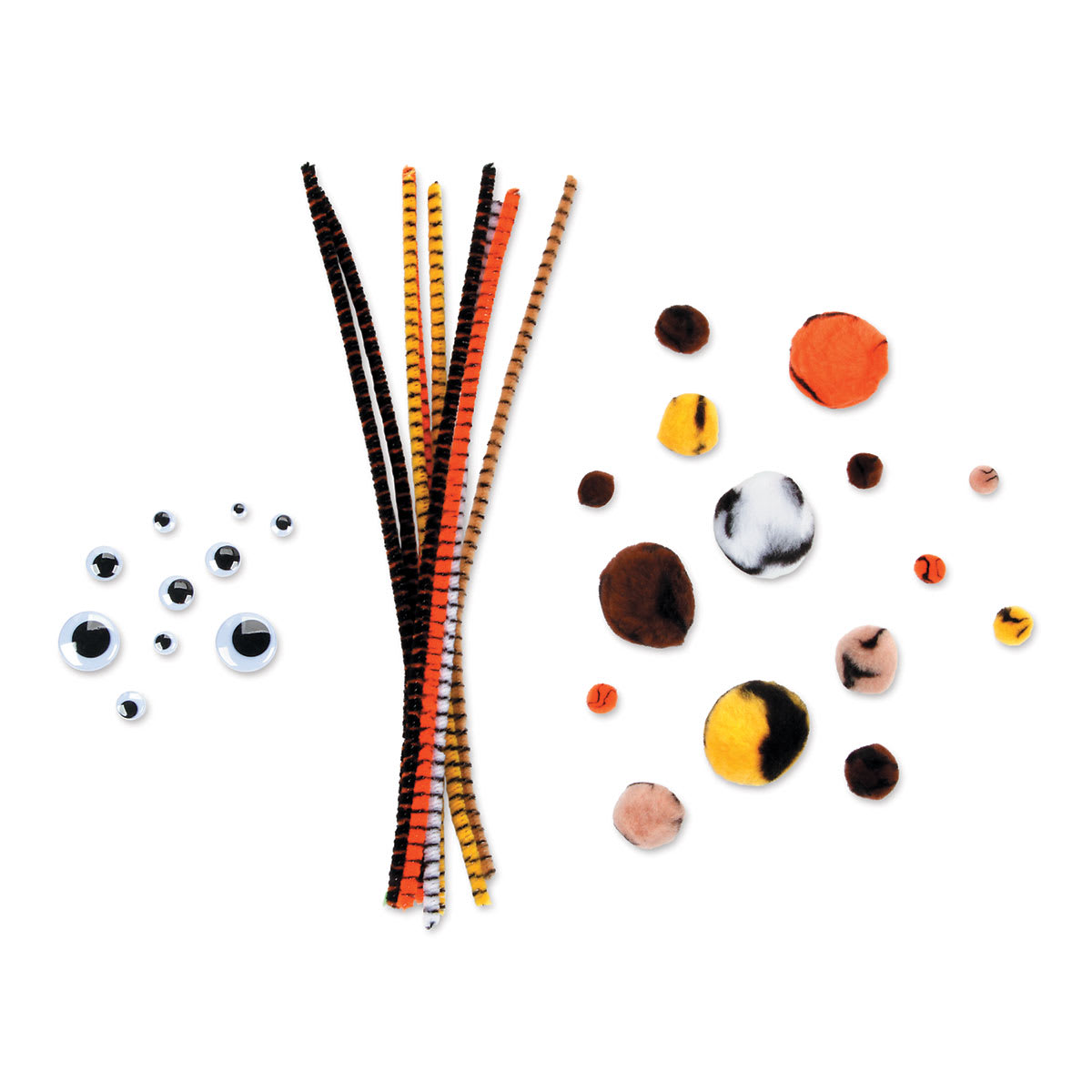Darice Pom Pom and Chenille Craft Kit - Striped