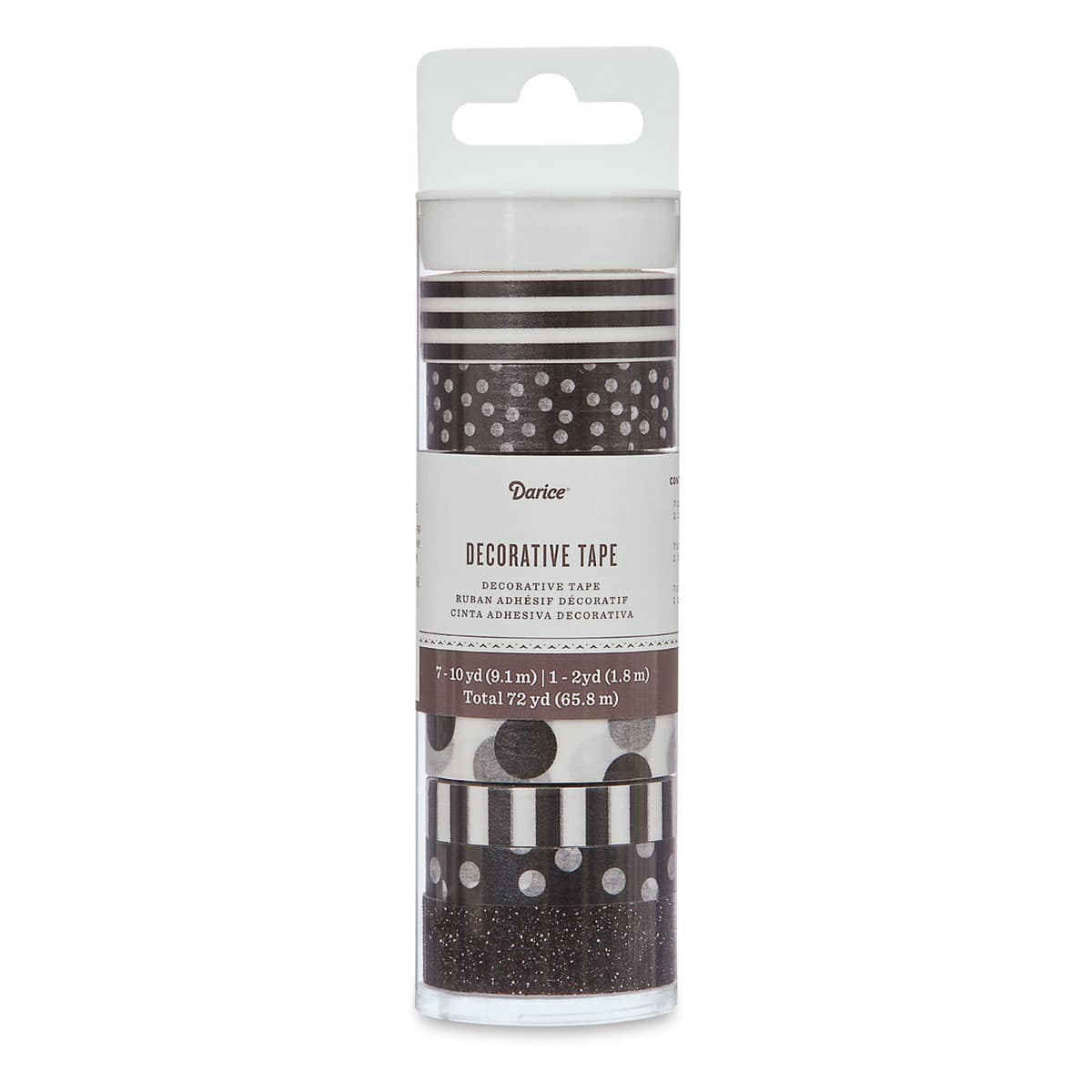 Darice Washi Tape - Black, Set of 8