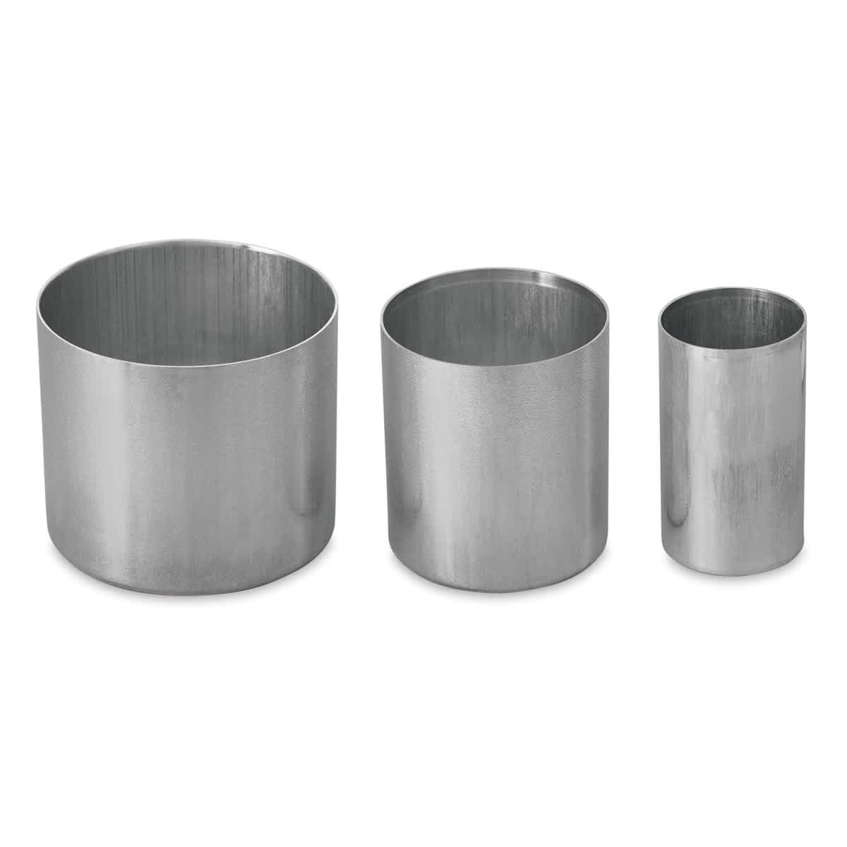 Country Lane Candle Molds - Set of 3 Round Metal Molds in graduated diameters